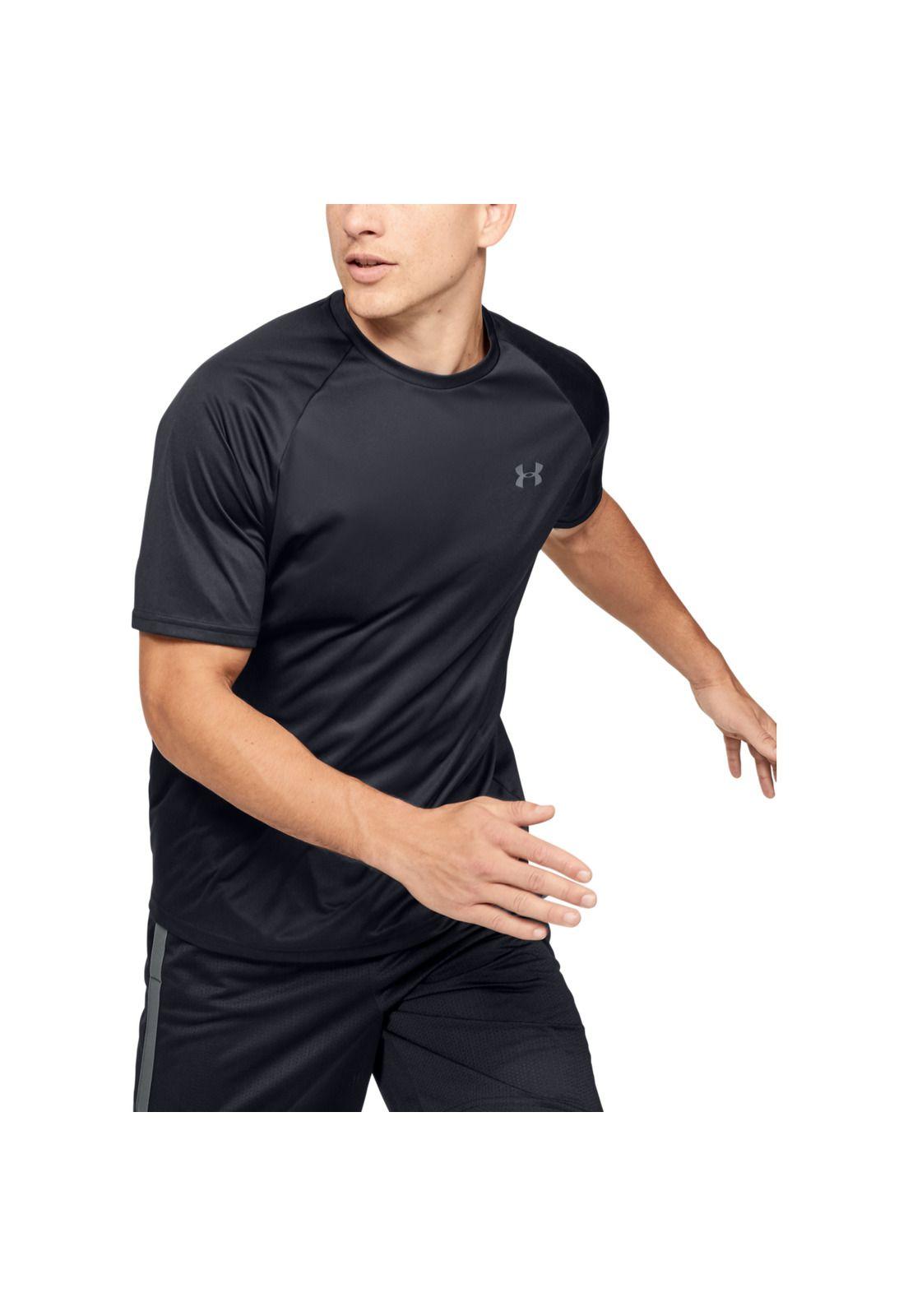 Polera manga corta Velocity hombre Negro-0