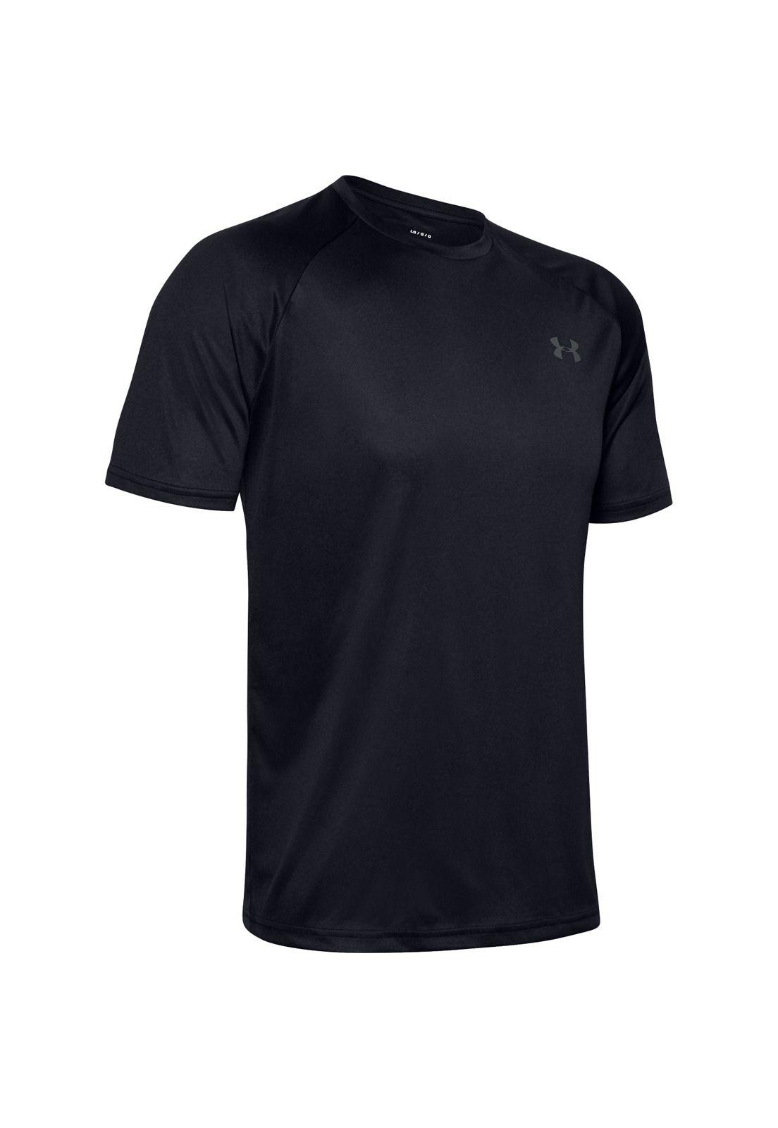 Polera manga corta Velocity hombre Negro-5