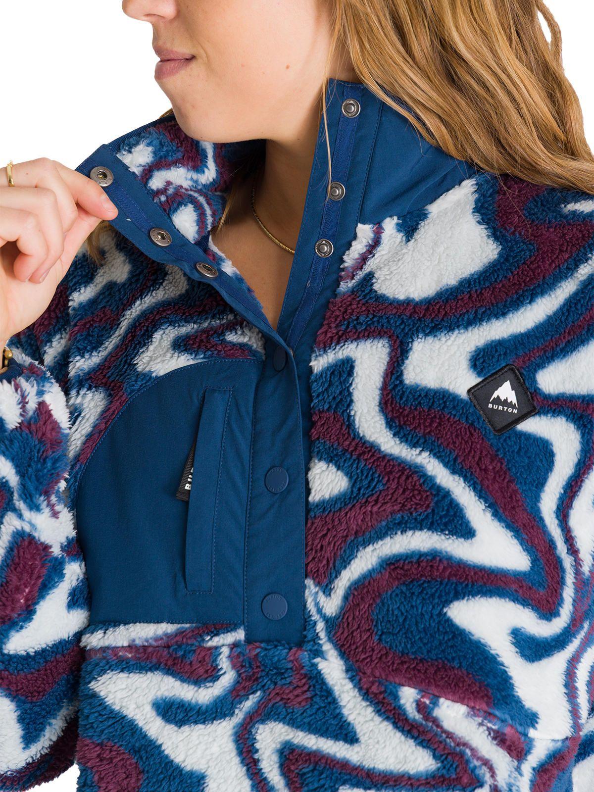 Polar Mujer Shaggy Half Azul-4
