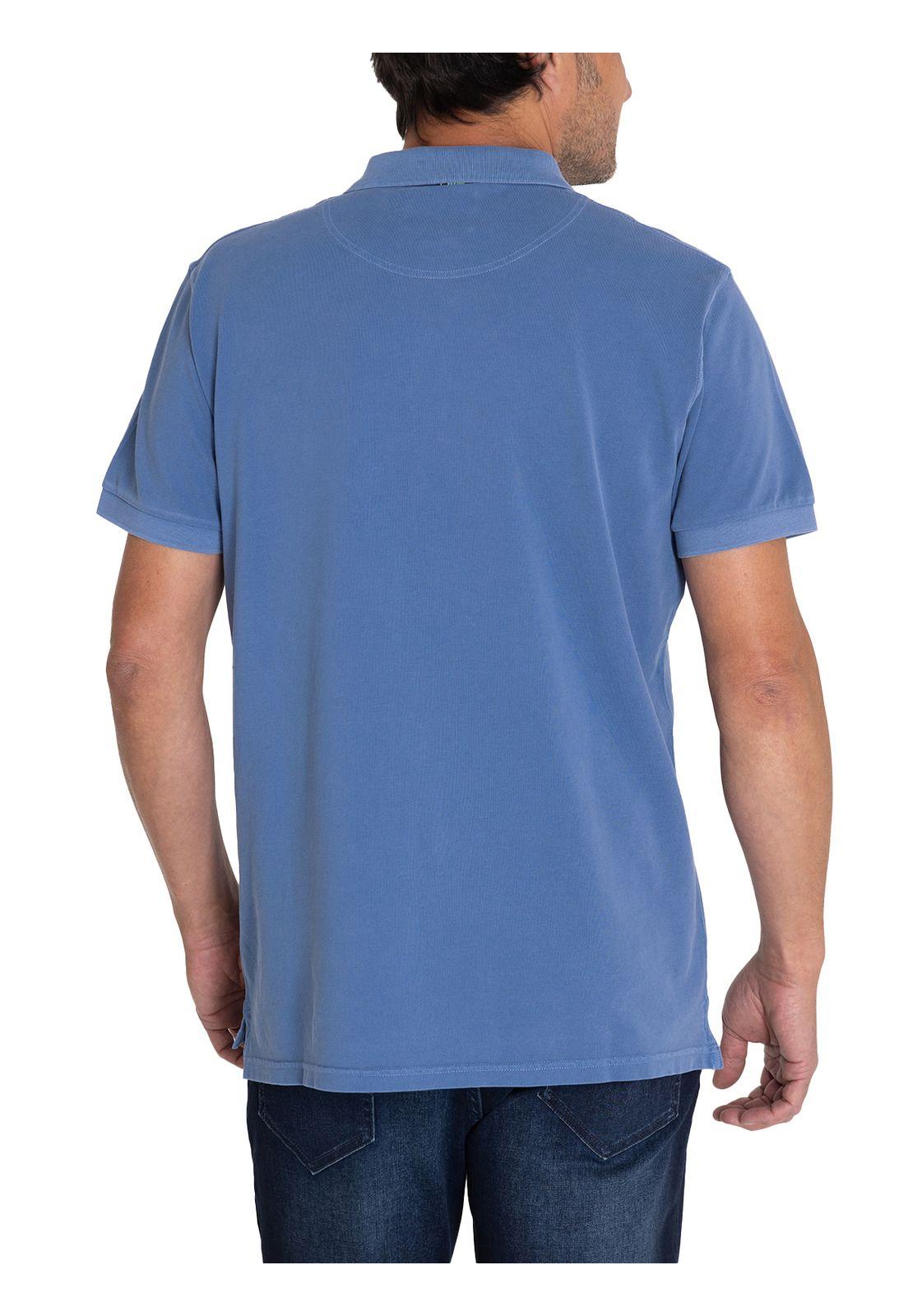 Polera Algodón Orgánico Azul Piquepro Hombre -7