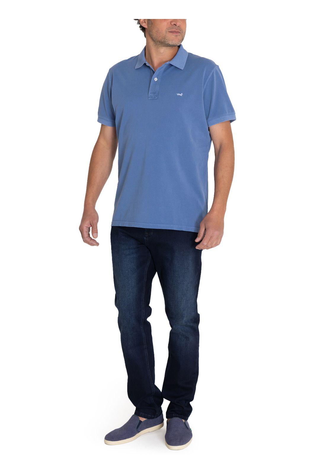 Polera Algodón Orgánico Azul Piquepro Hombre -8