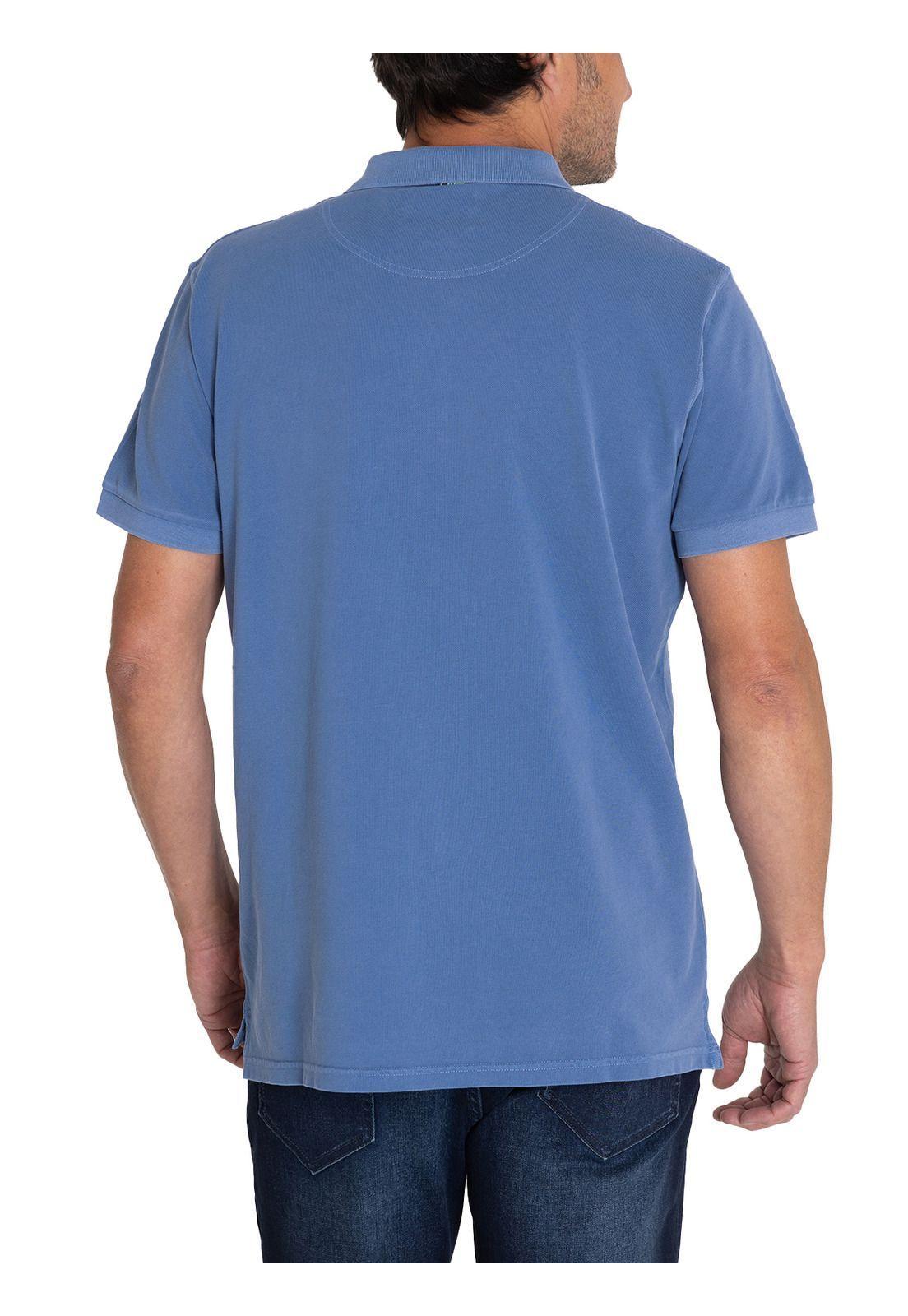 Polera Algodón Orgánico Azul Piquepro Hombre -7