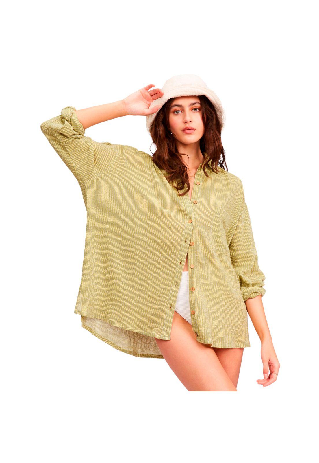 Blusa M/L Mujer In The Tide Verde-0