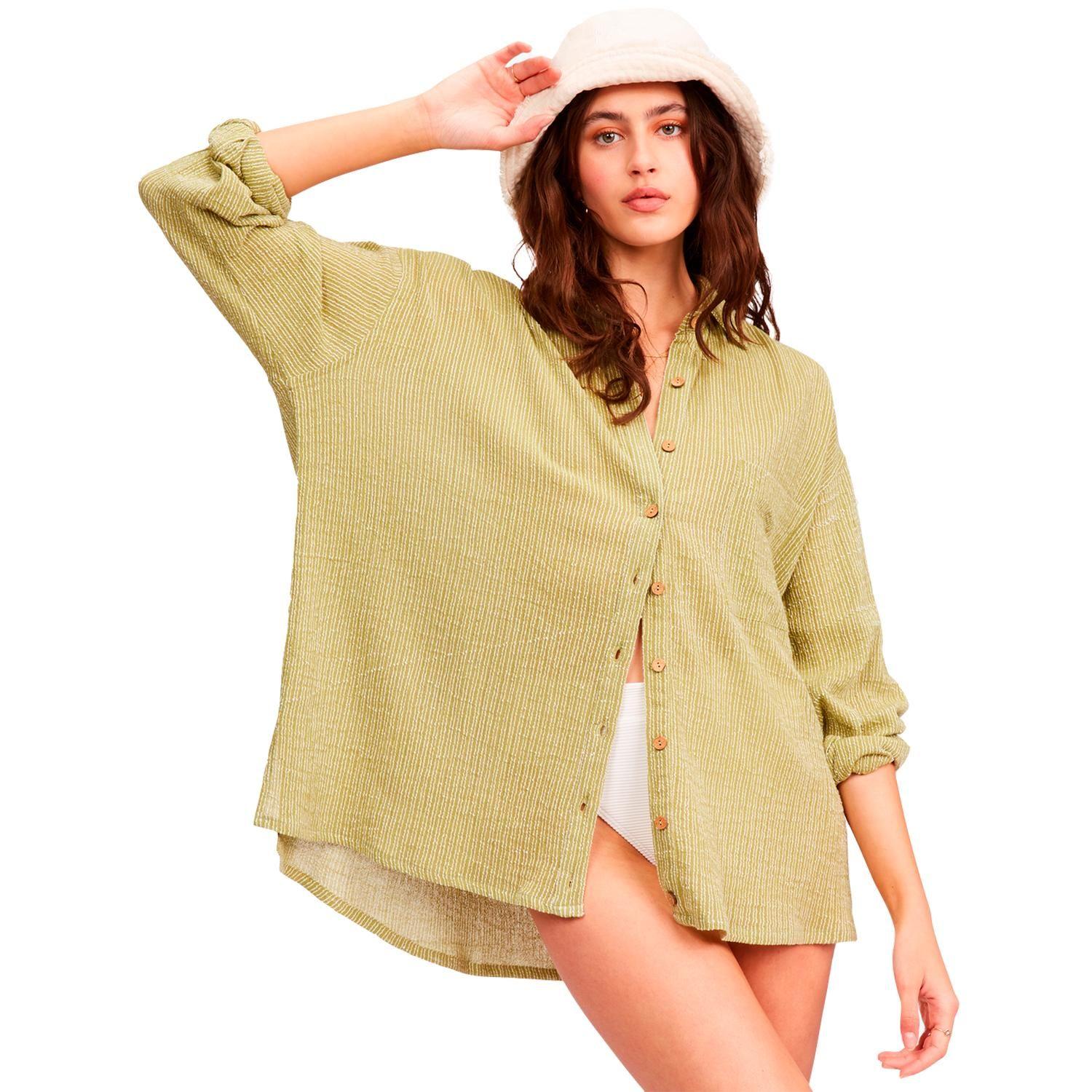 Blusa M/L Mujer In The Tide Verde-0