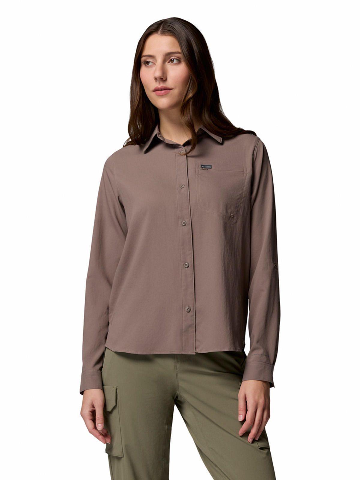 Blusa ML Mujer Silver Ridge Utility Gris-0