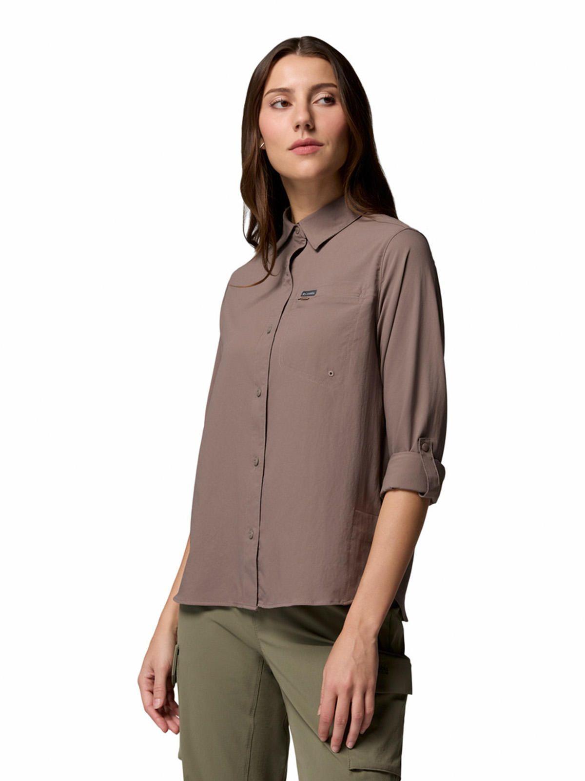 Blusa ML Mujer Silver Ridge Utility Gris-1