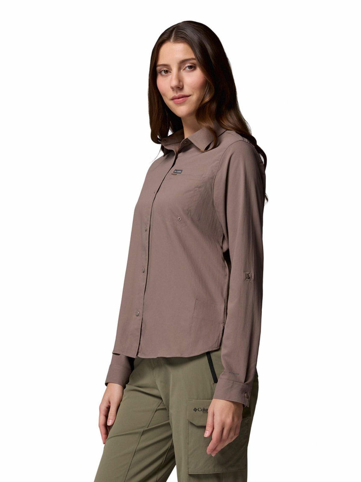 Blusa ML Mujer Silver Ridge Utility Gris-3