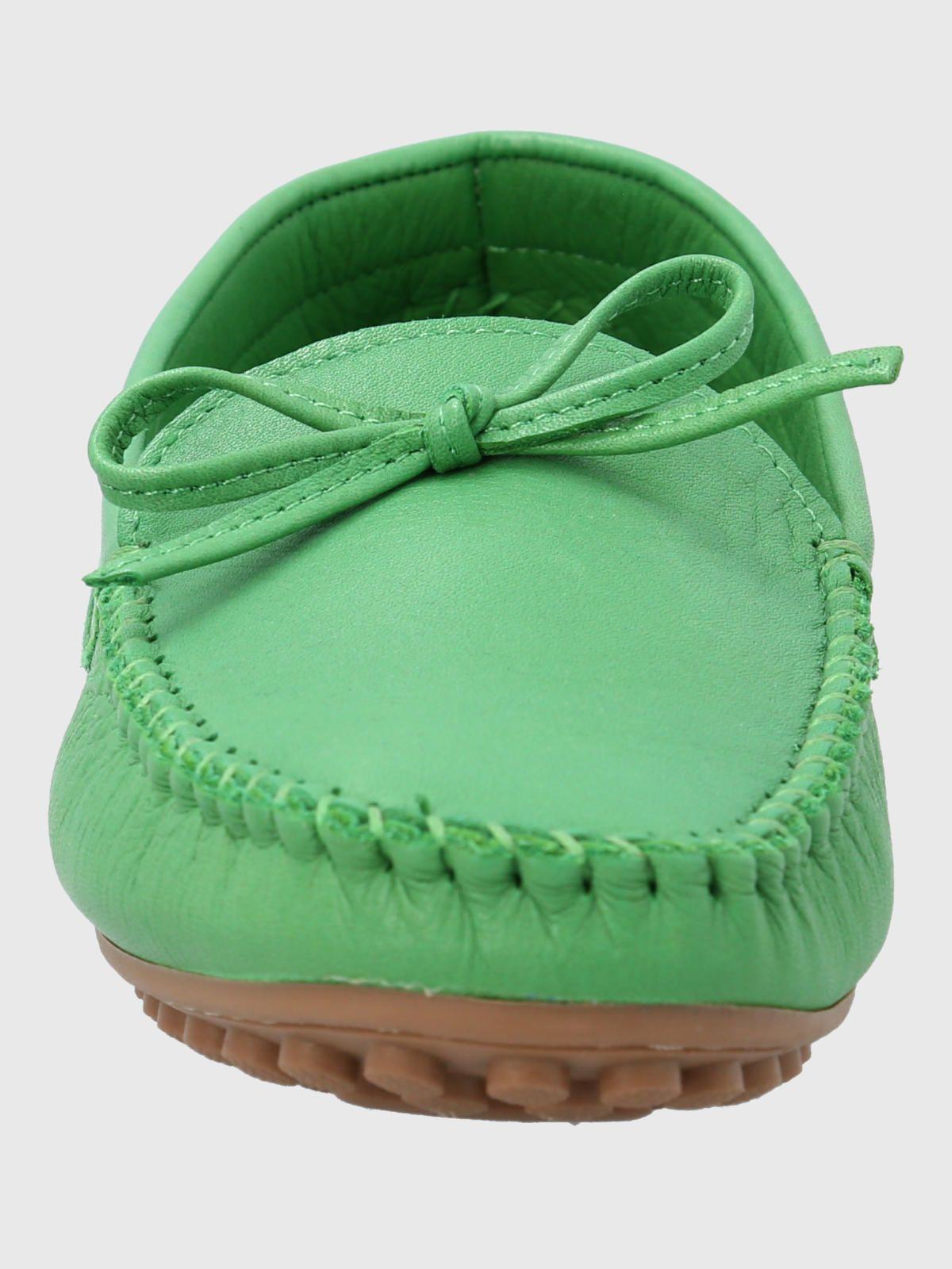 Mocasin Cuero Mujer Tado Verde-3