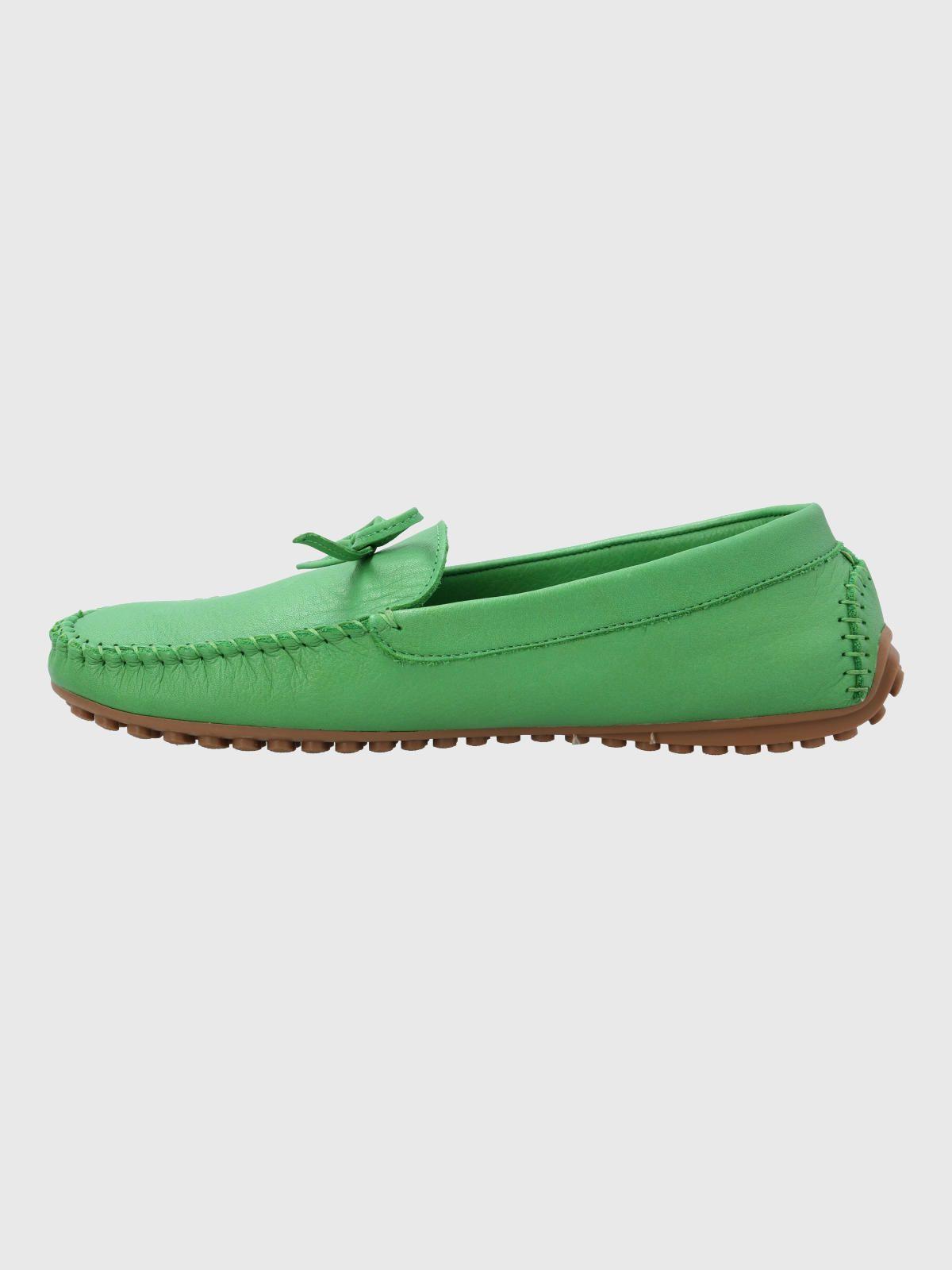 Mocasin Cuero Mujer Tado Verde-5
