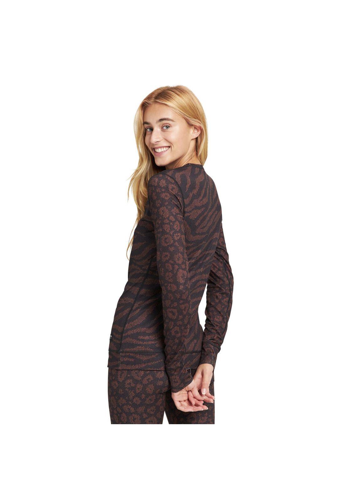 Polera Primera Capa Mujer Midweight Crew Café-2