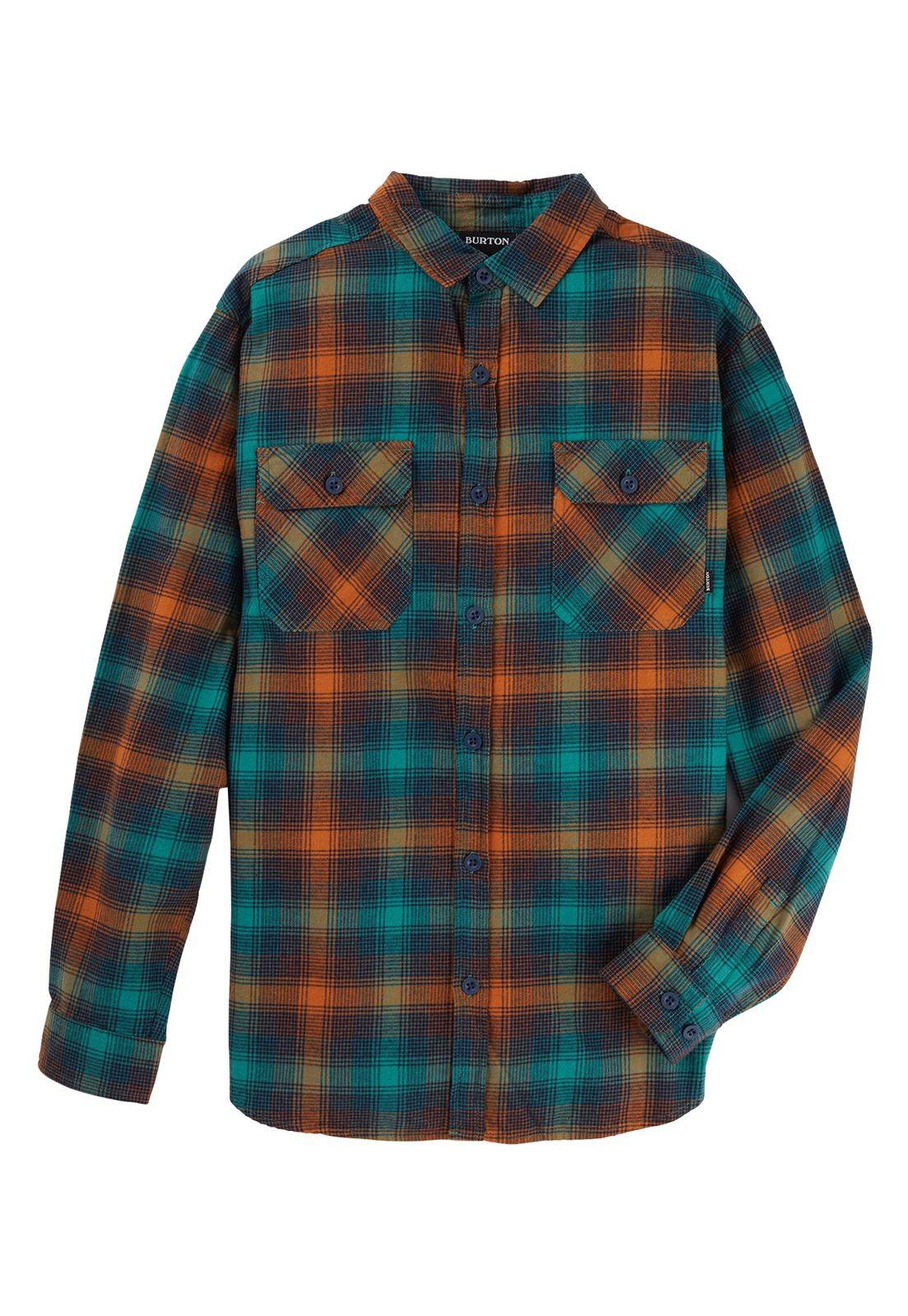 Camisa M/L Brighton Antq Hombre Verde-Narranjo Burton-3
