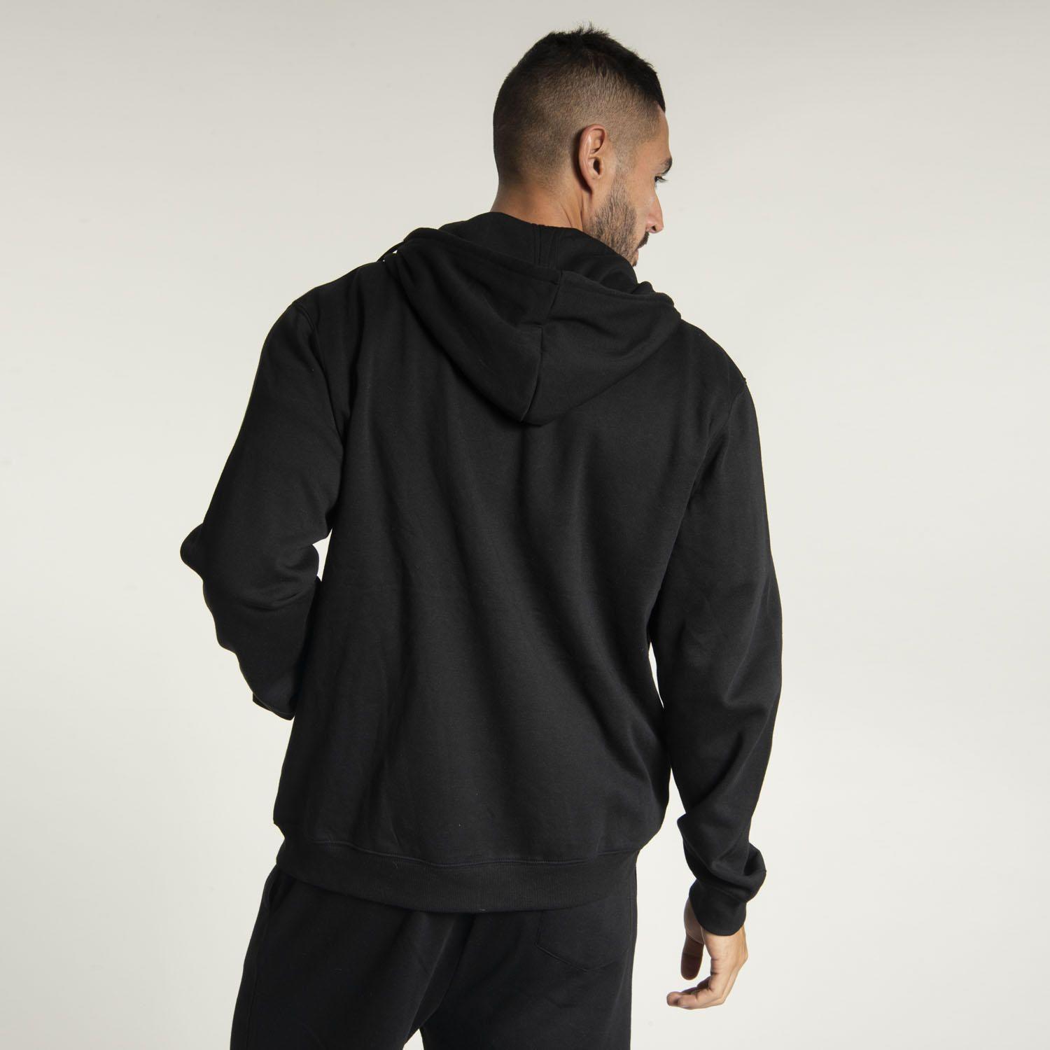 Polerón Hombre Hoodie F Zipper Negro-3