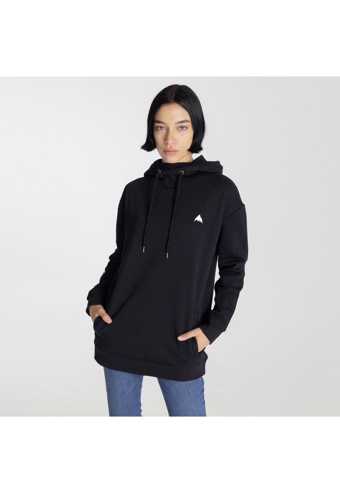 Polerón con gorro Eastmate Negro Mujer-0