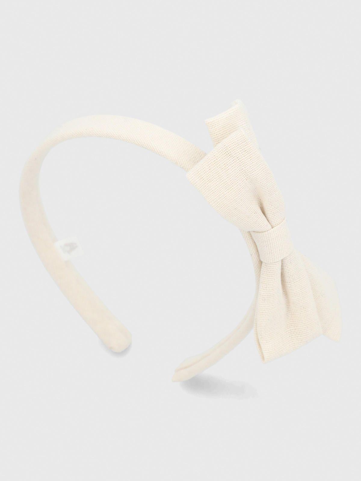 Cintillo Algodón Niña Headband Beige-3