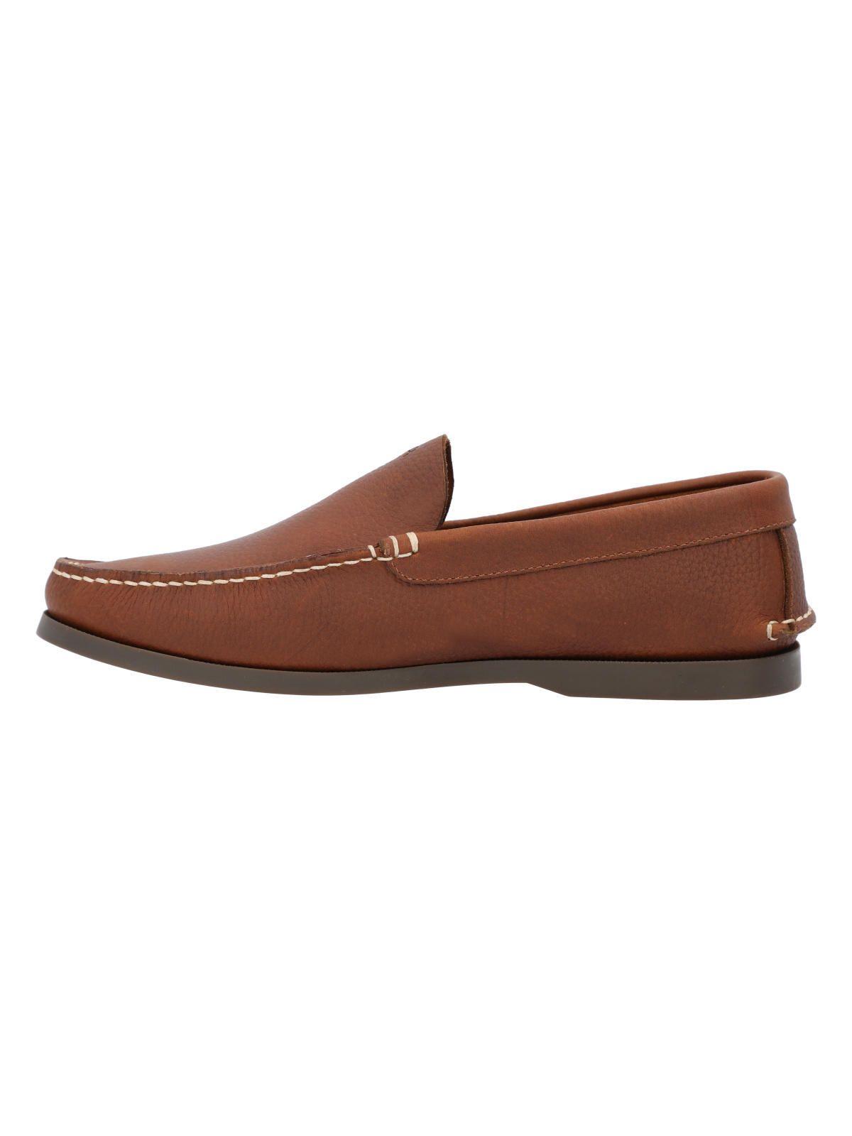 Mocasin Cuero Hombre Boat Shov Café-5