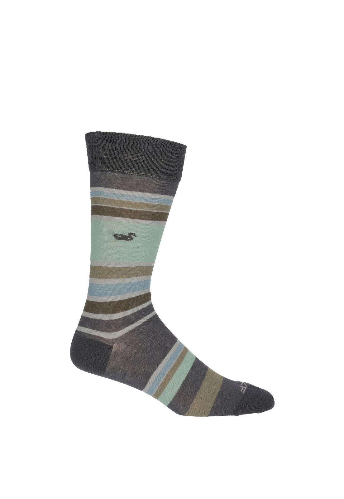 Calcetín Hombre Multiline Celeste-0