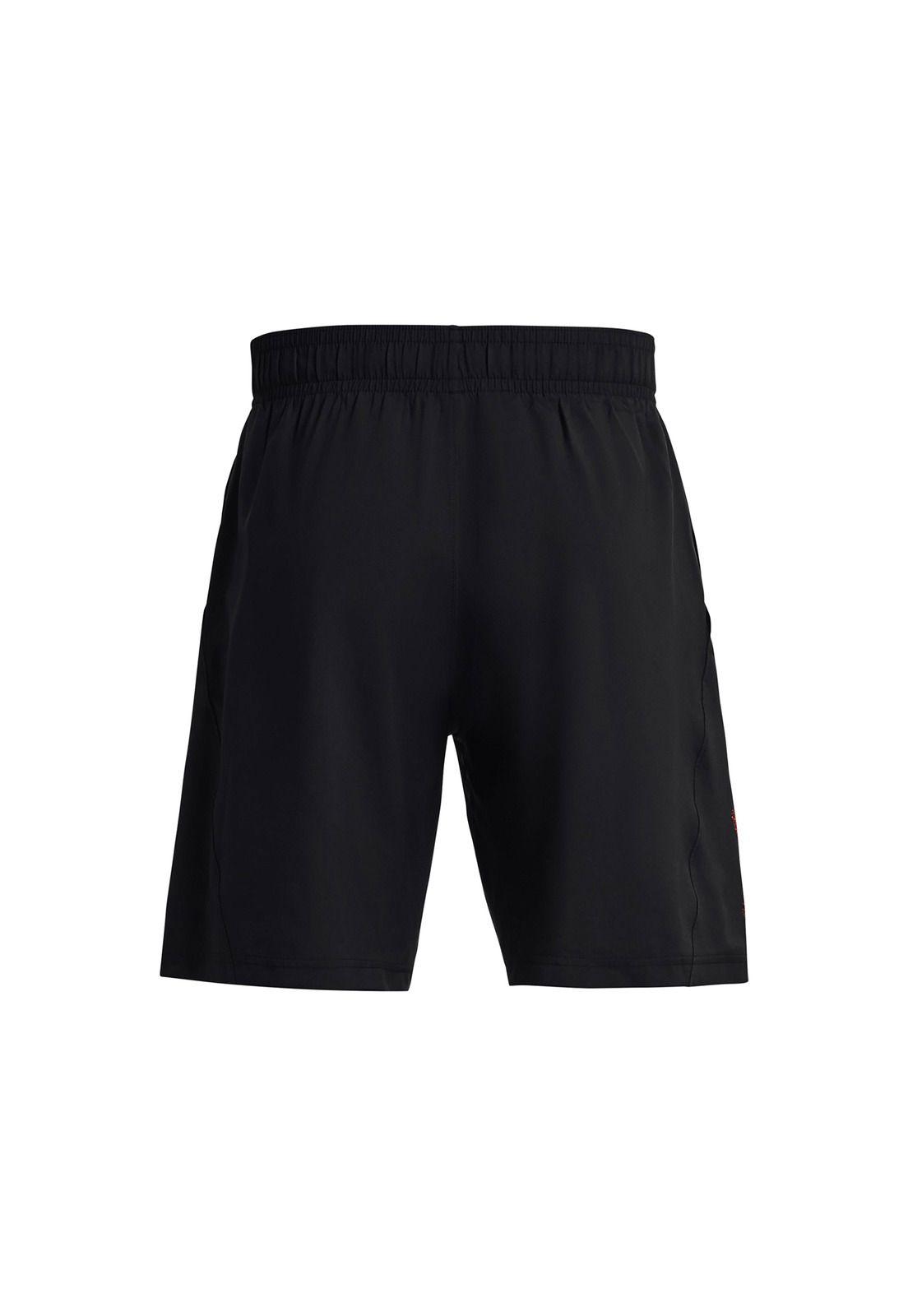 Shorts UA Woven Graphic para hombre Negro-1