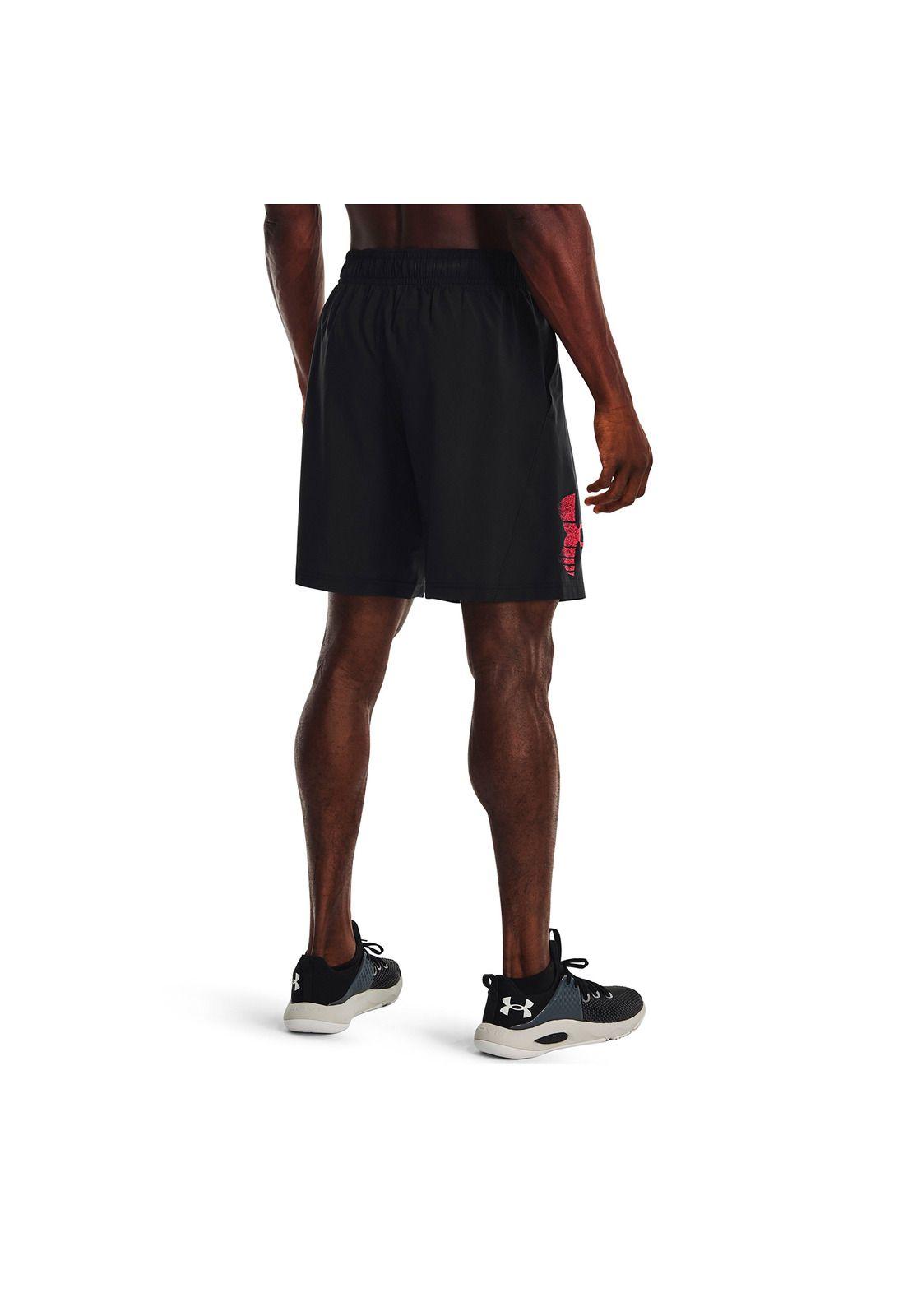 Shorts UA Woven Graphic para hombre Negro-3