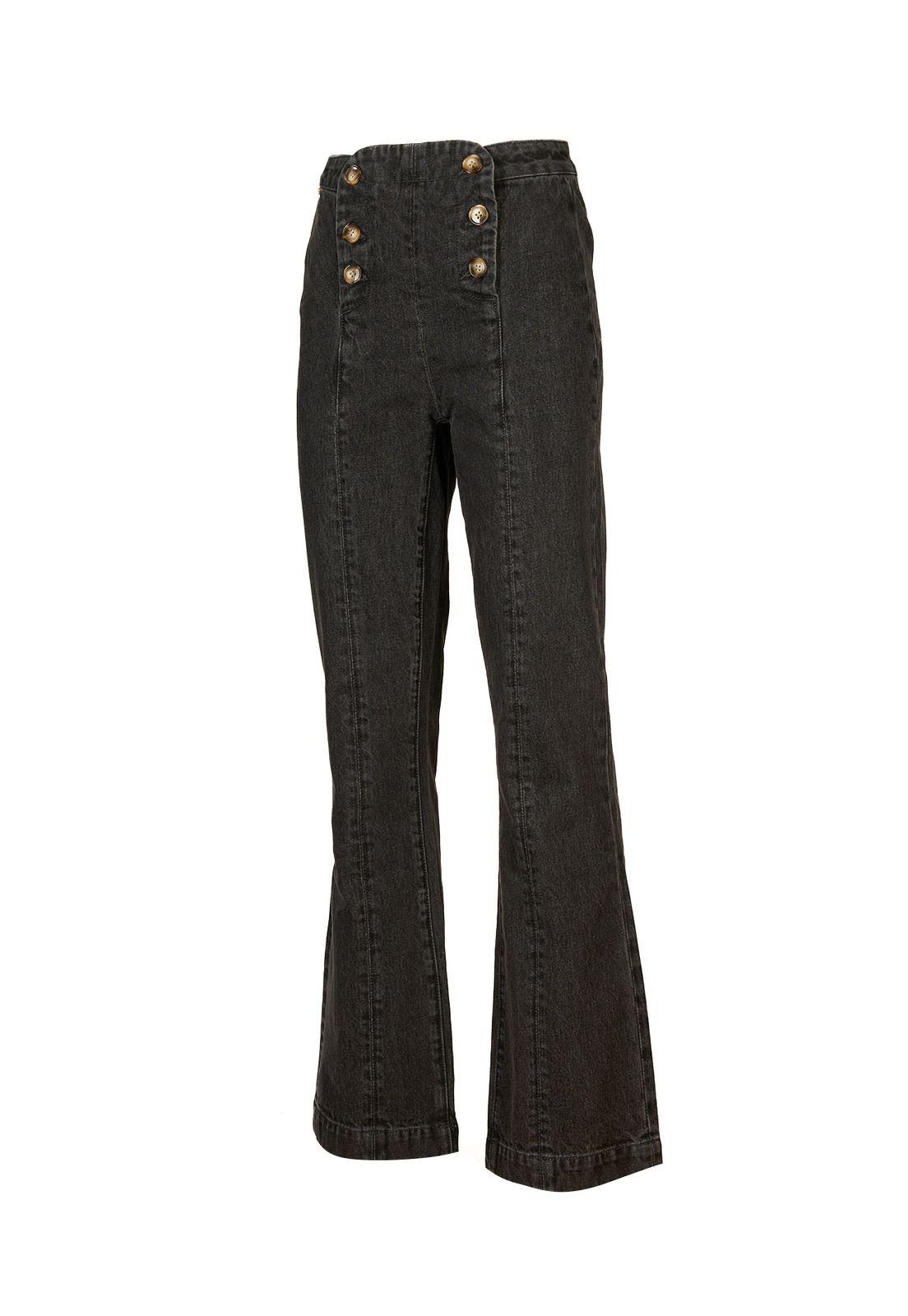 Jeans Algodón Orgánico Mujer Menta Gris-0