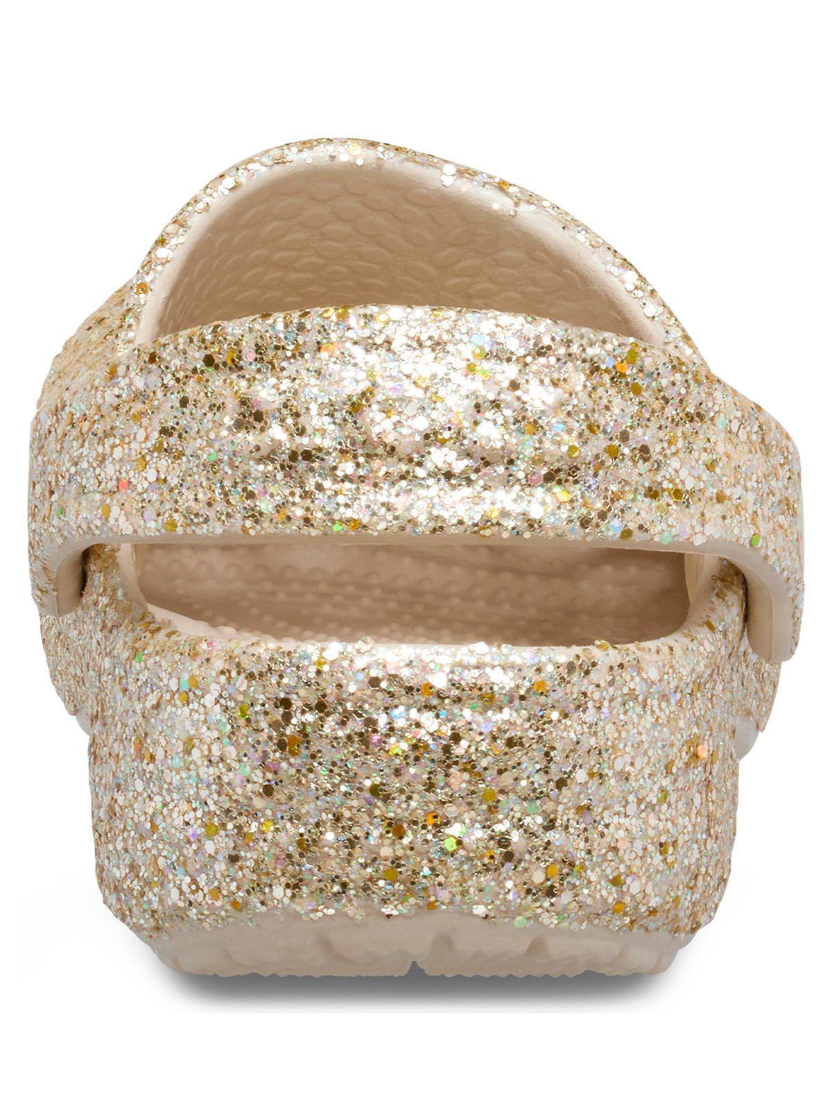 Zueco Bebés Recién Nacidos Glitter Dorado Crocs-4