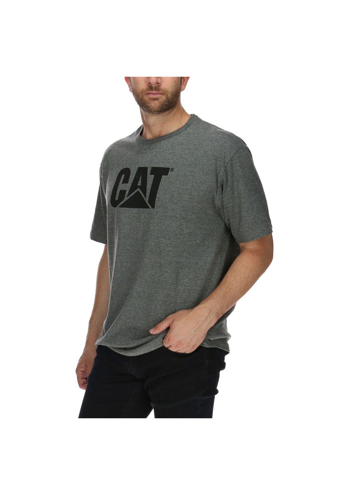 Polera Mc Hombre Logo S/S Hashtag Tee Algodón Grafito-1