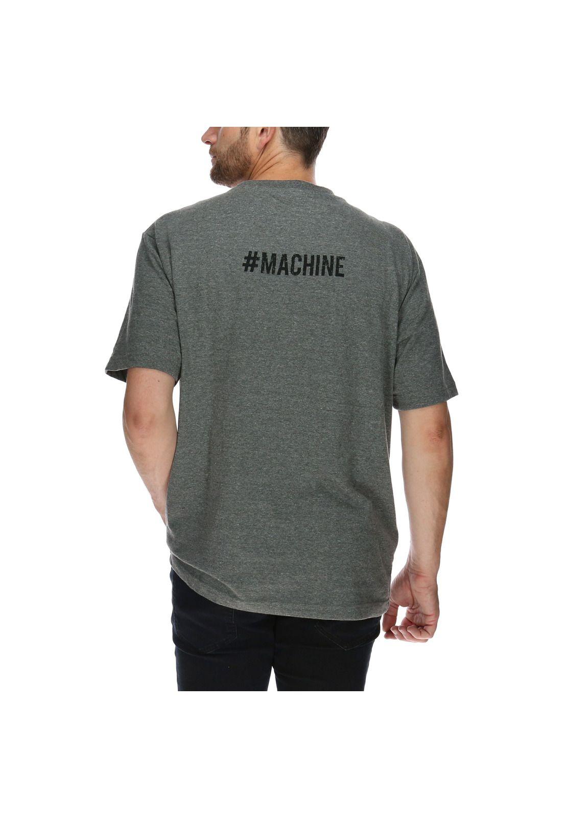 Polera Mc Hombre Logo S/S Hashtag Tee Algodón Grafito-2