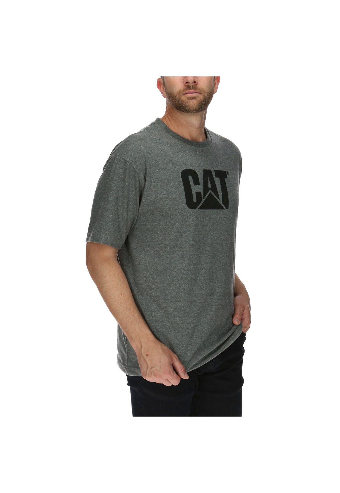 Polera Mc Hombre Logo S/S Hashtag Tee Algodón Grafito-3