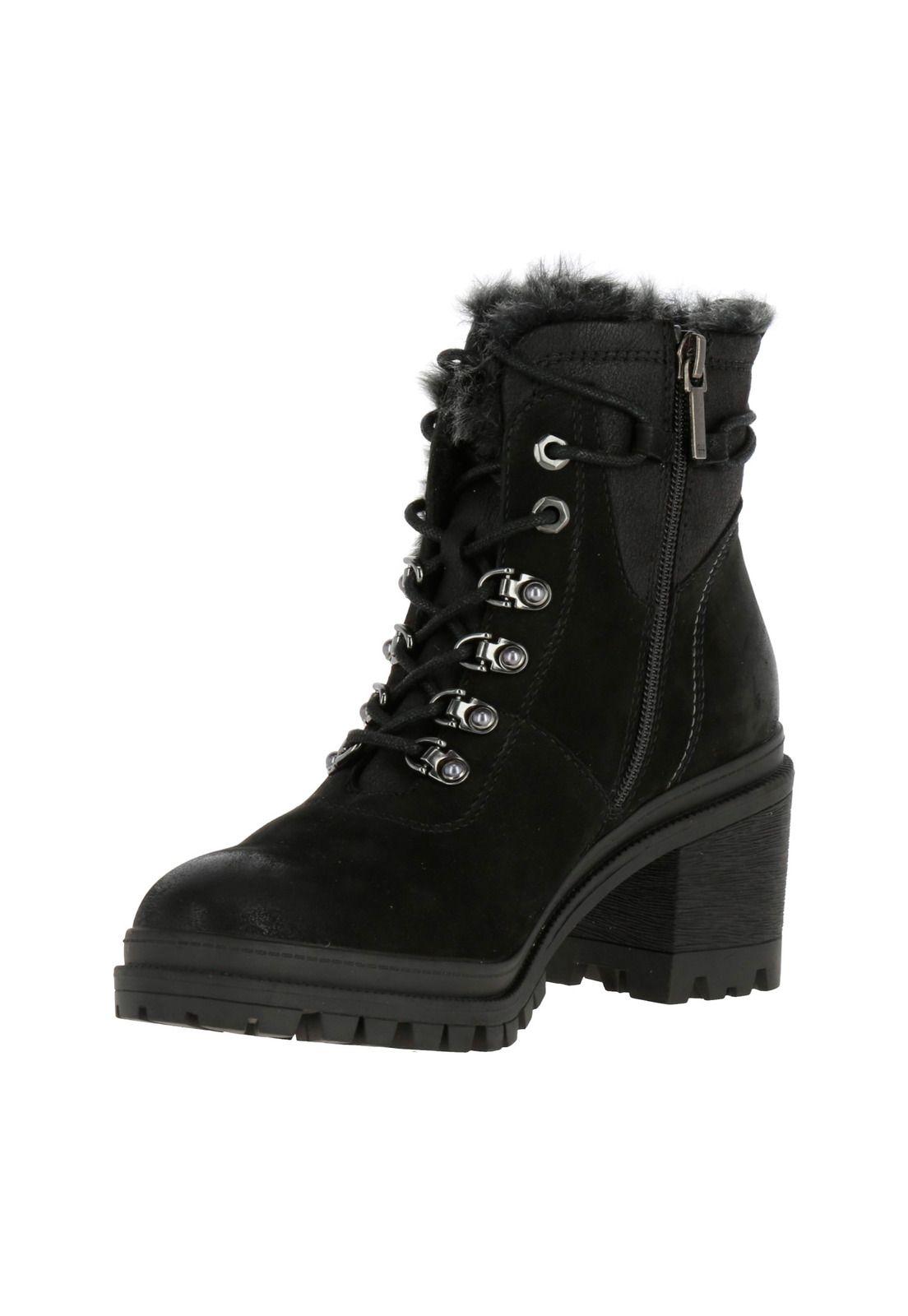 Botin Cuero Mujer Freda Negro-1