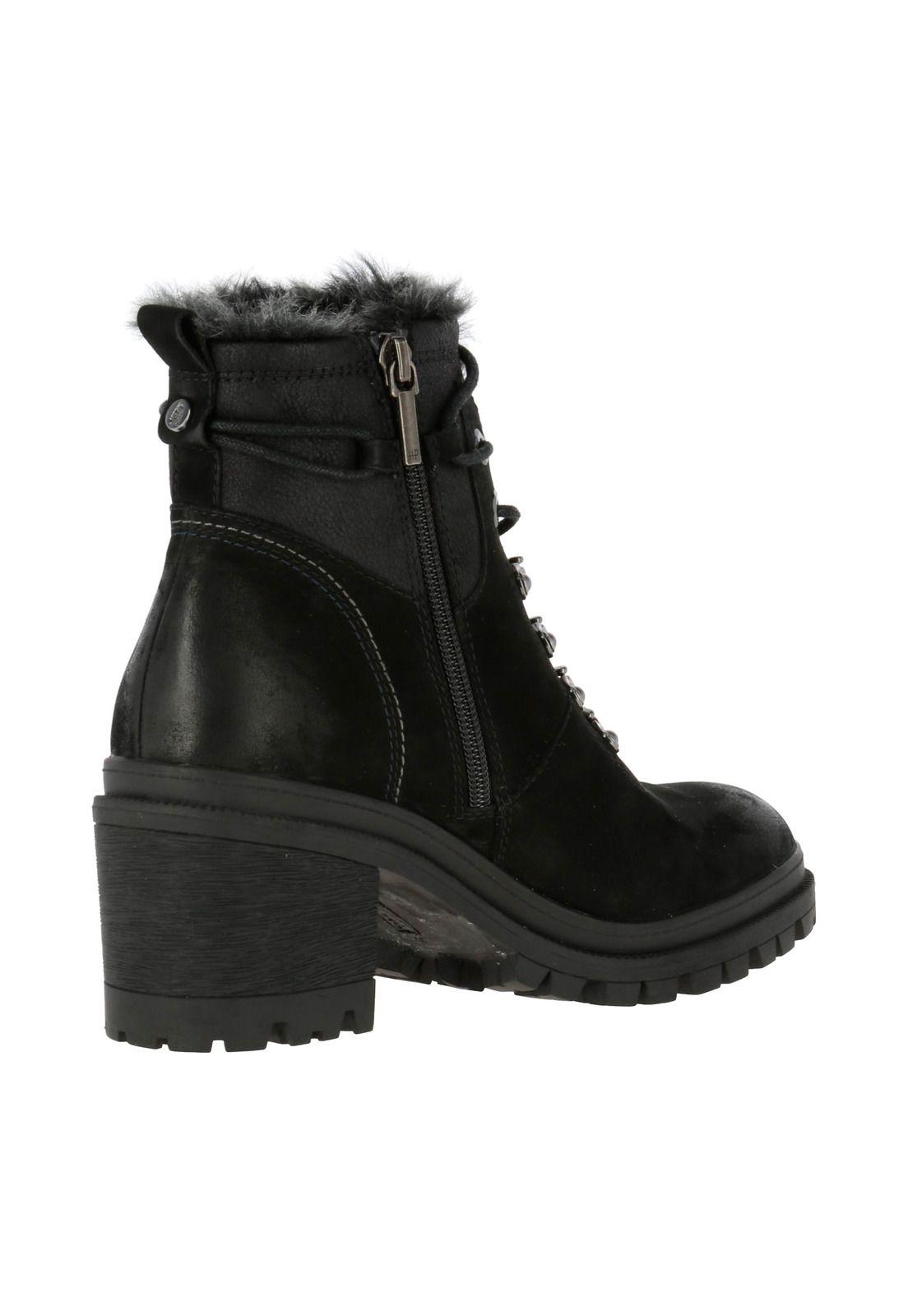 Botin Cuero Mujer Freda Negro-4