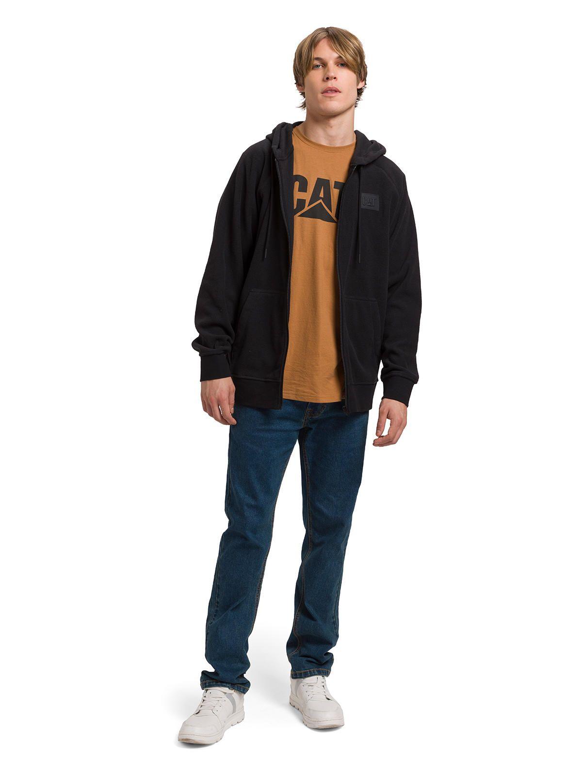 Polar Hombre Microfleece Full Zip Negro Abstracto-1