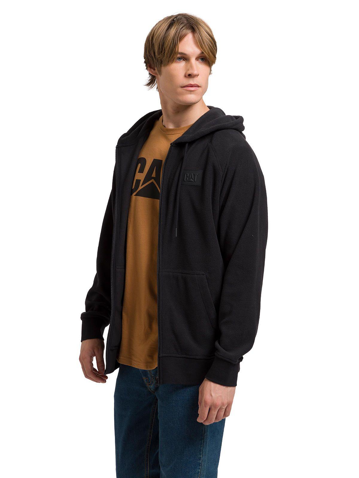 Polar Hombre Microfleece Full Zip Negro Abstracto-3