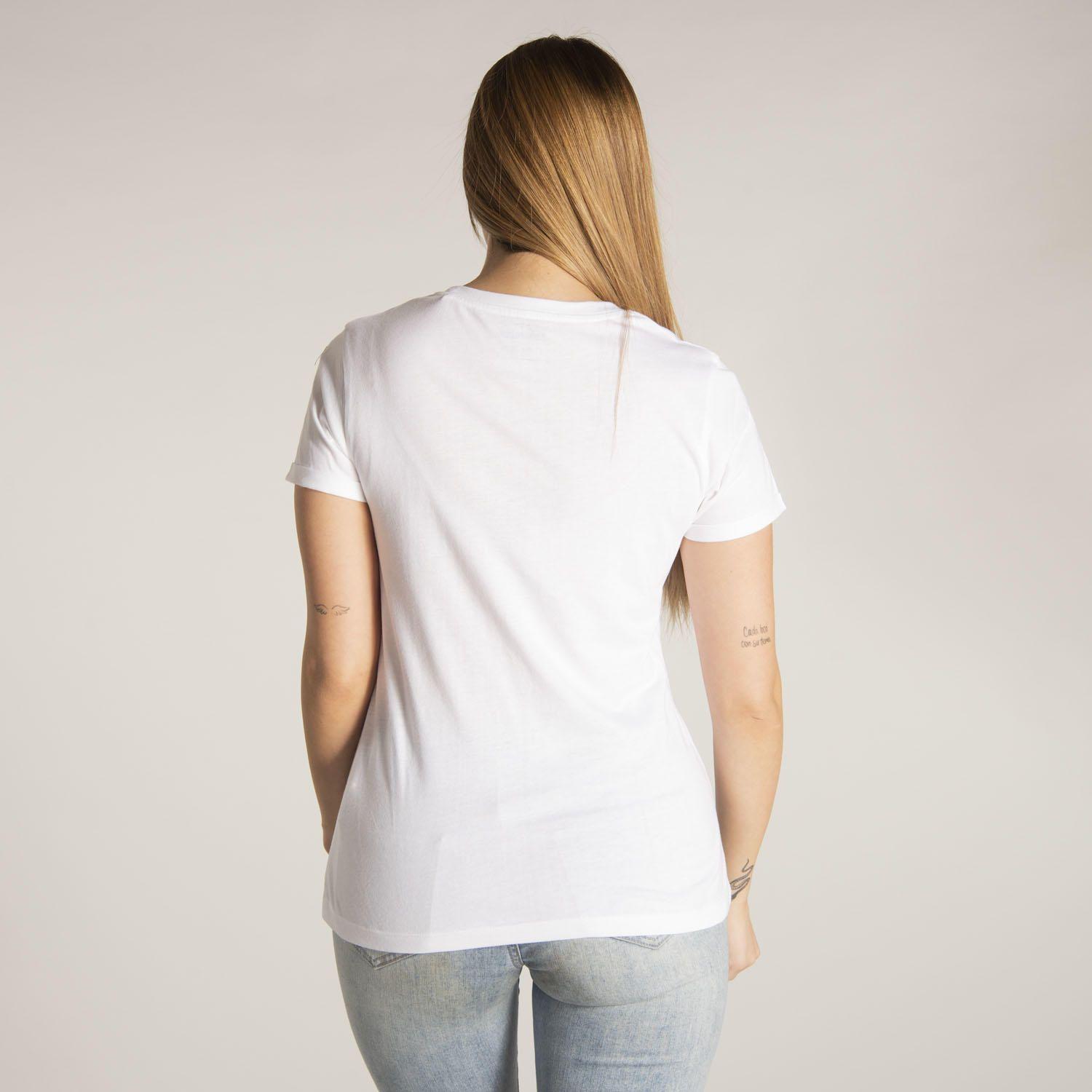 Polera M/C Mujer W Printed Pocket Tee Blanco-2