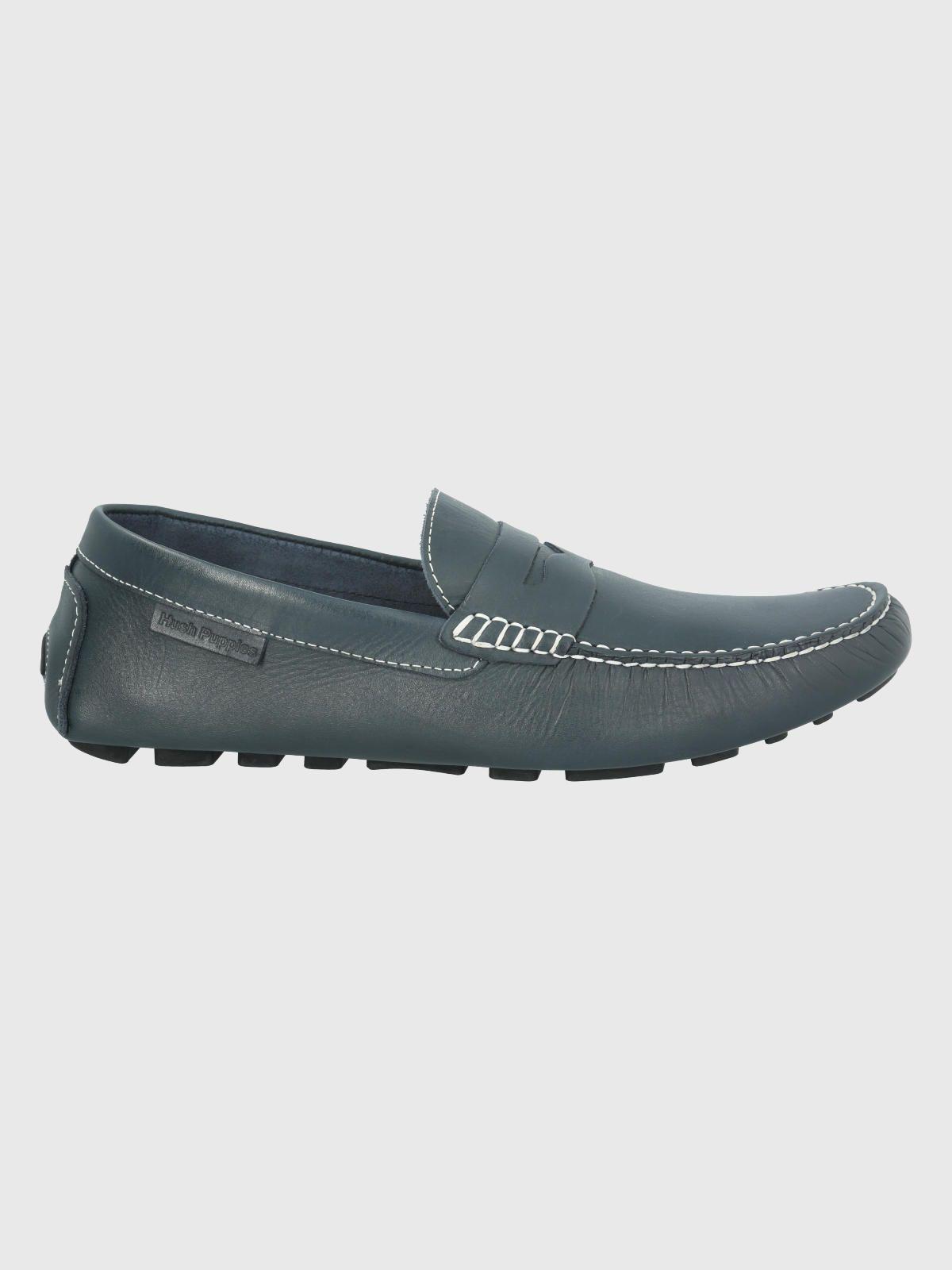 Mocasín Cuero Azul Oscuro Hombre Lotus -1