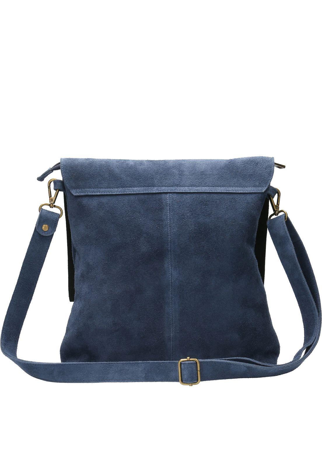 Cartera Cuero Mujer Aveiro Cross Azul-3