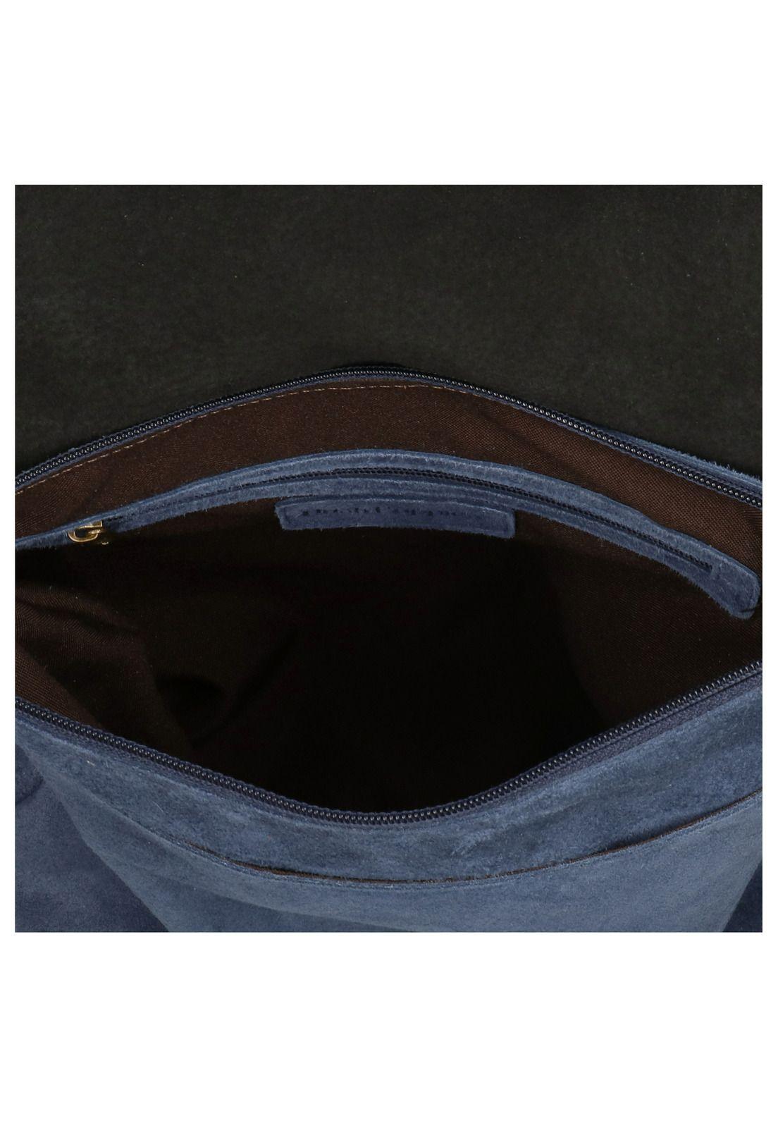 Cartera Cuero Mujer Aveiro Cross Azul-4