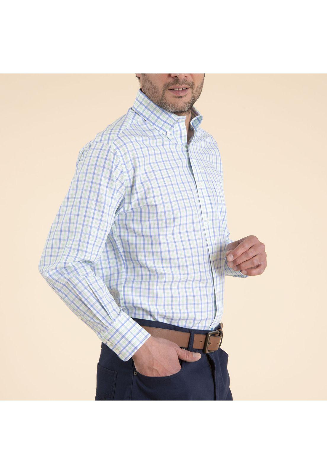 Camisa Hombre Libre De Arrugas Pb Verde-1