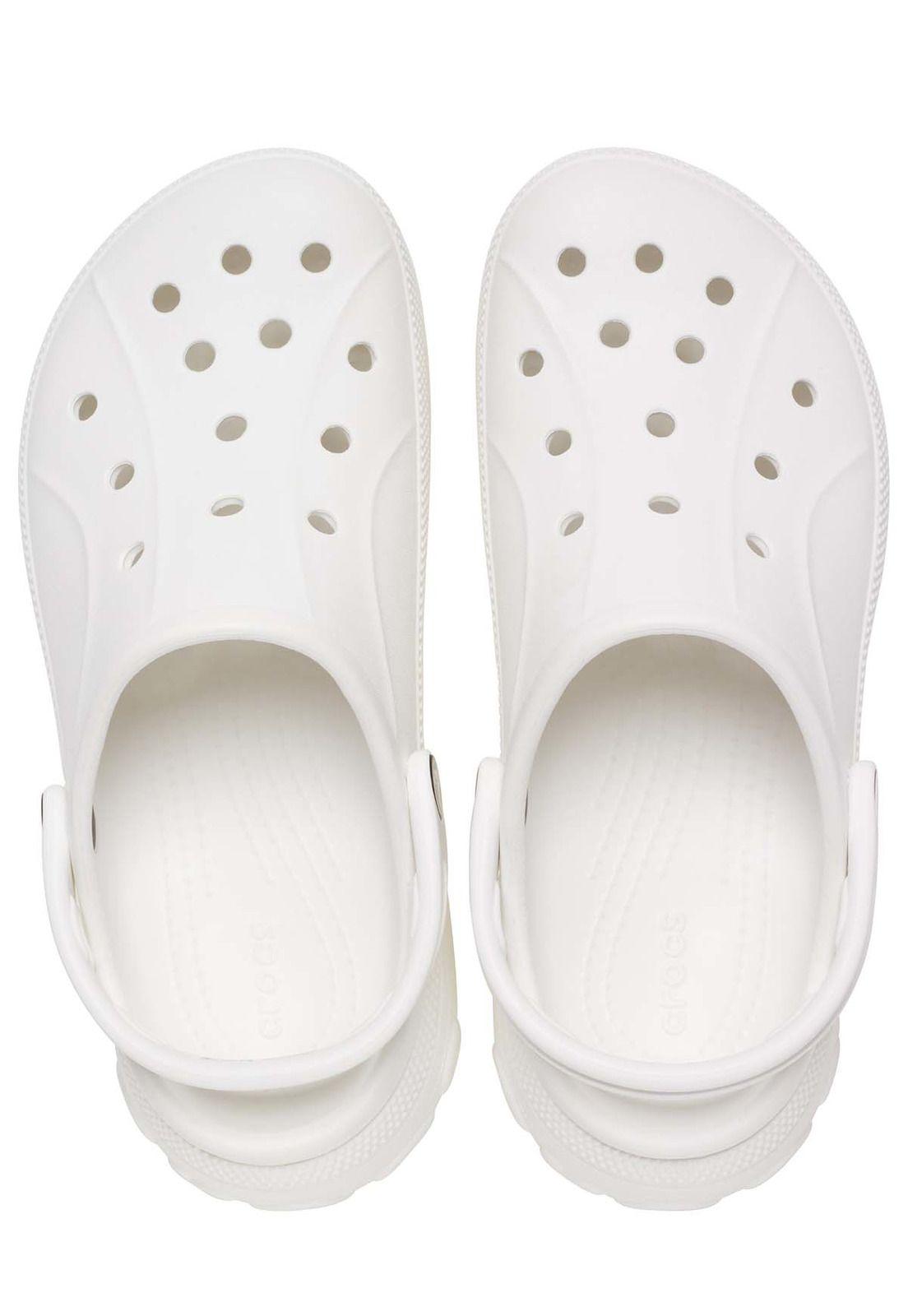 Zueco Crocs Mujer Plataforma Blanco-4