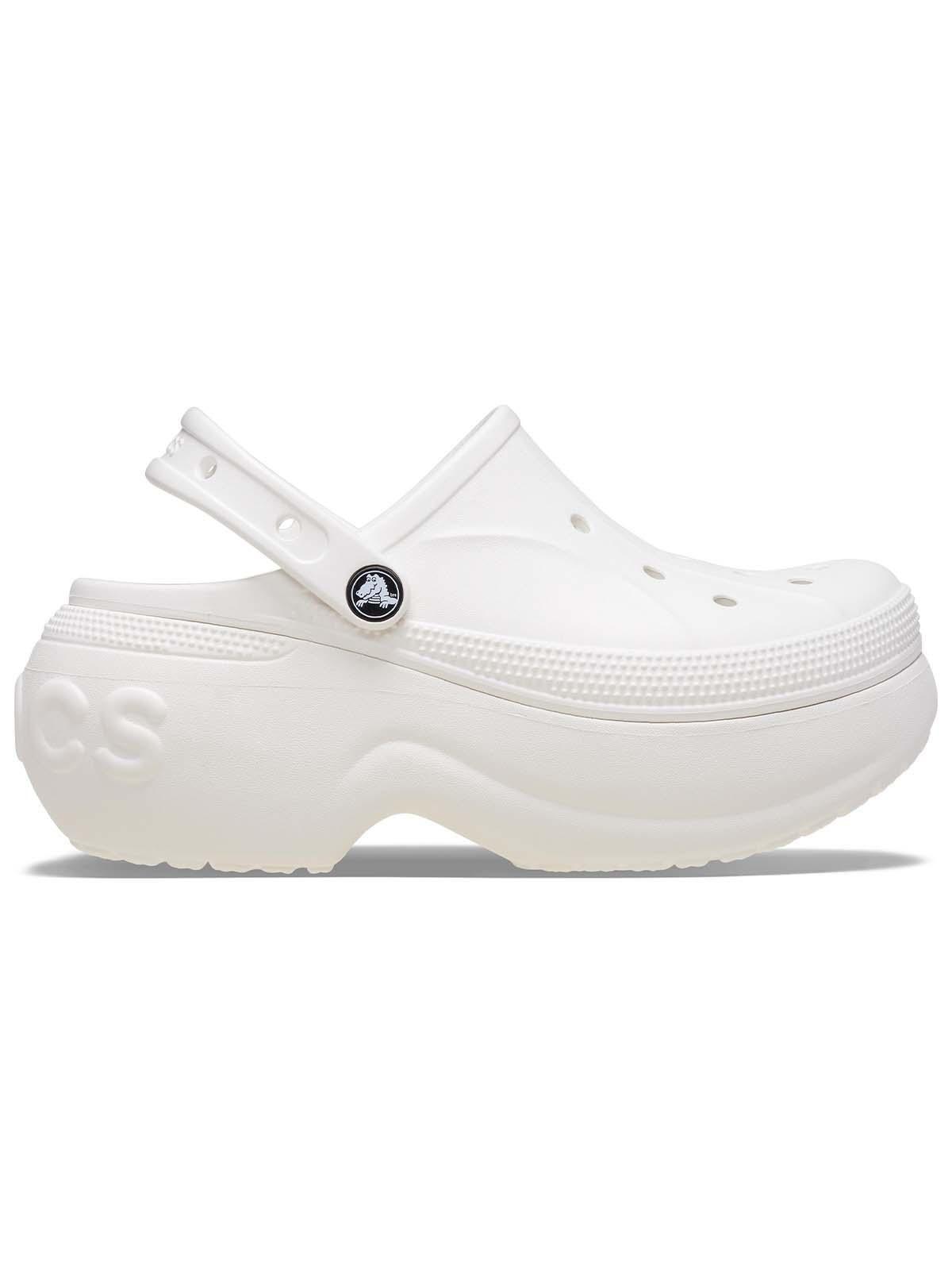 Zueco Crocs Mujer Plataforma Blanco-0