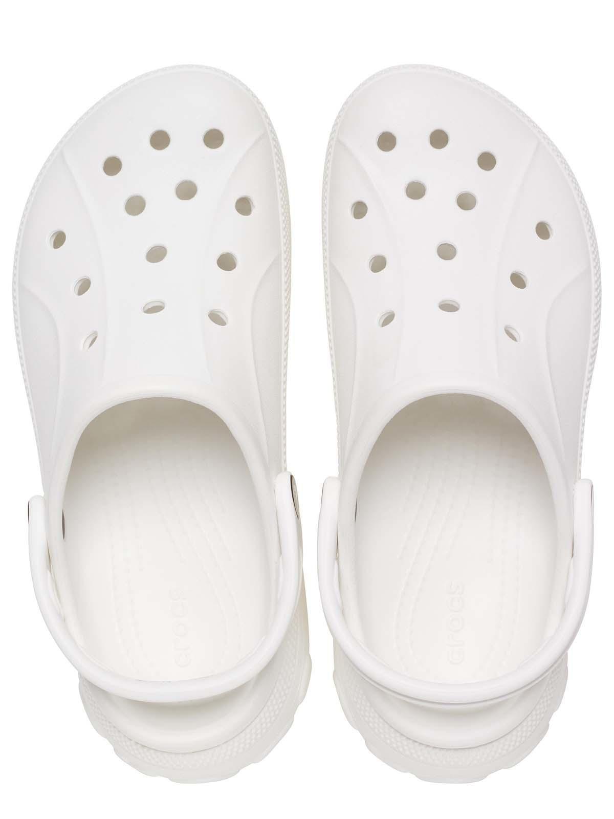 Zueco Crocs Mujer Plataforma Blanco-4