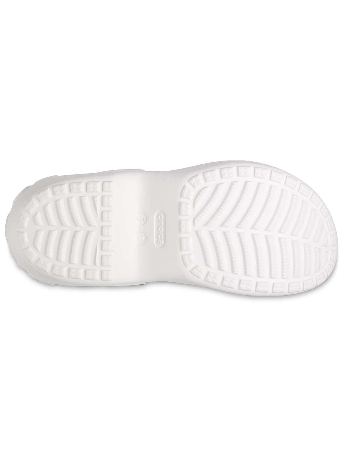 Zueco Crocs Mujer Plataforma Blanco-5