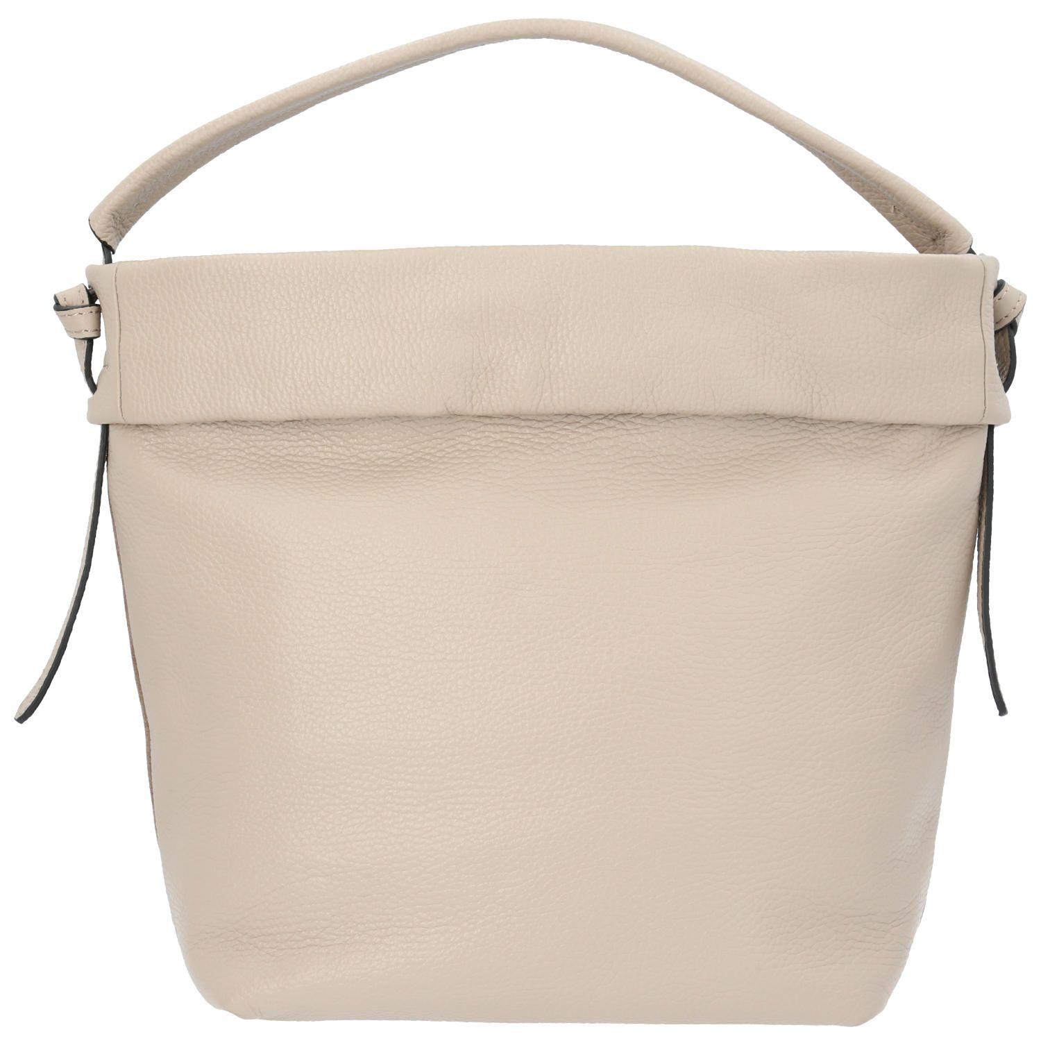 Cartera Cuero Mujer Uffizi Hobo Beige-2