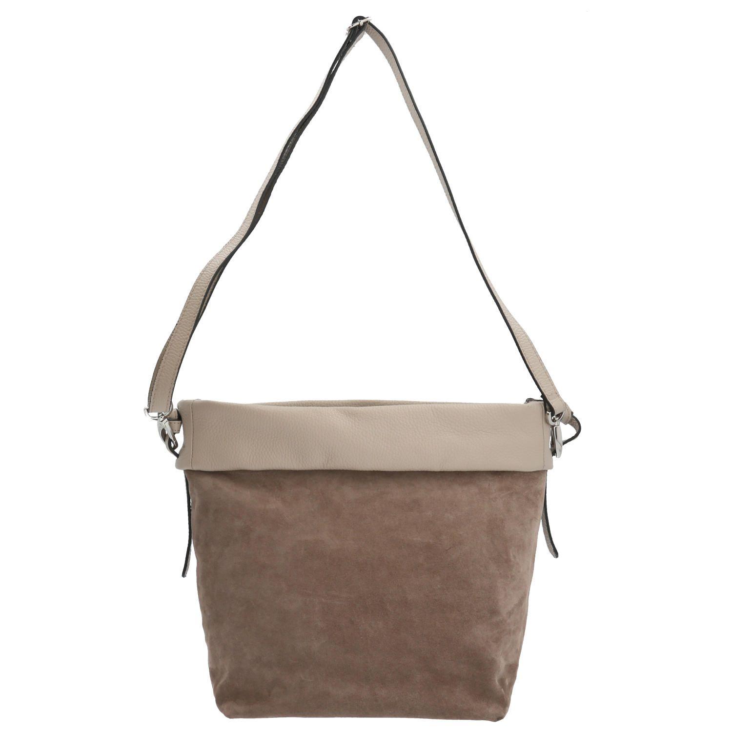 Cartera Cuero Mujer Uffizi Hobo Beige-3
