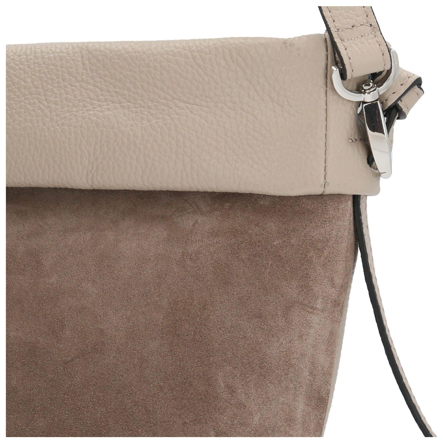 Cartera Cuero Mujer Uffizi Hobo Beige-4