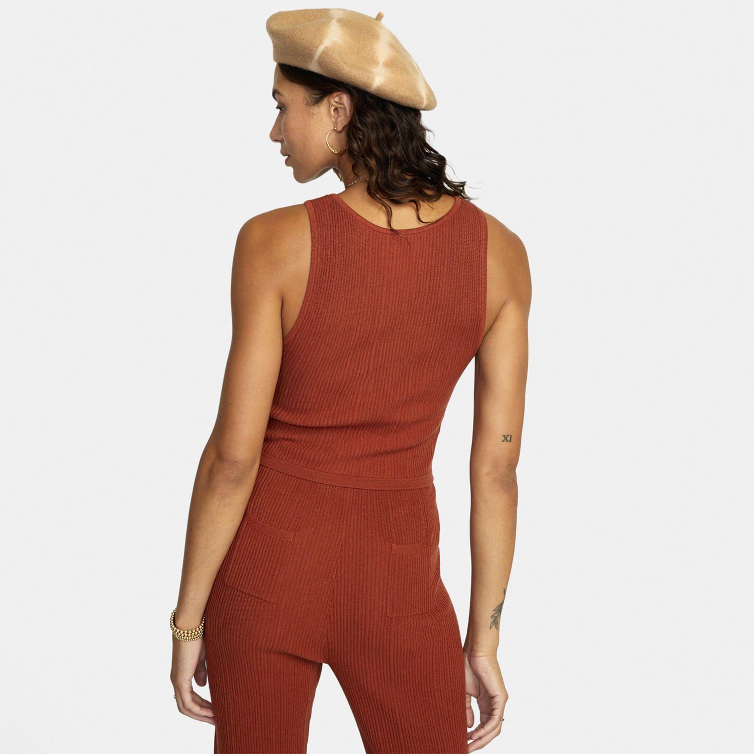 Polera S/M Mujer Swerve Crop Tan Bdy Café-1