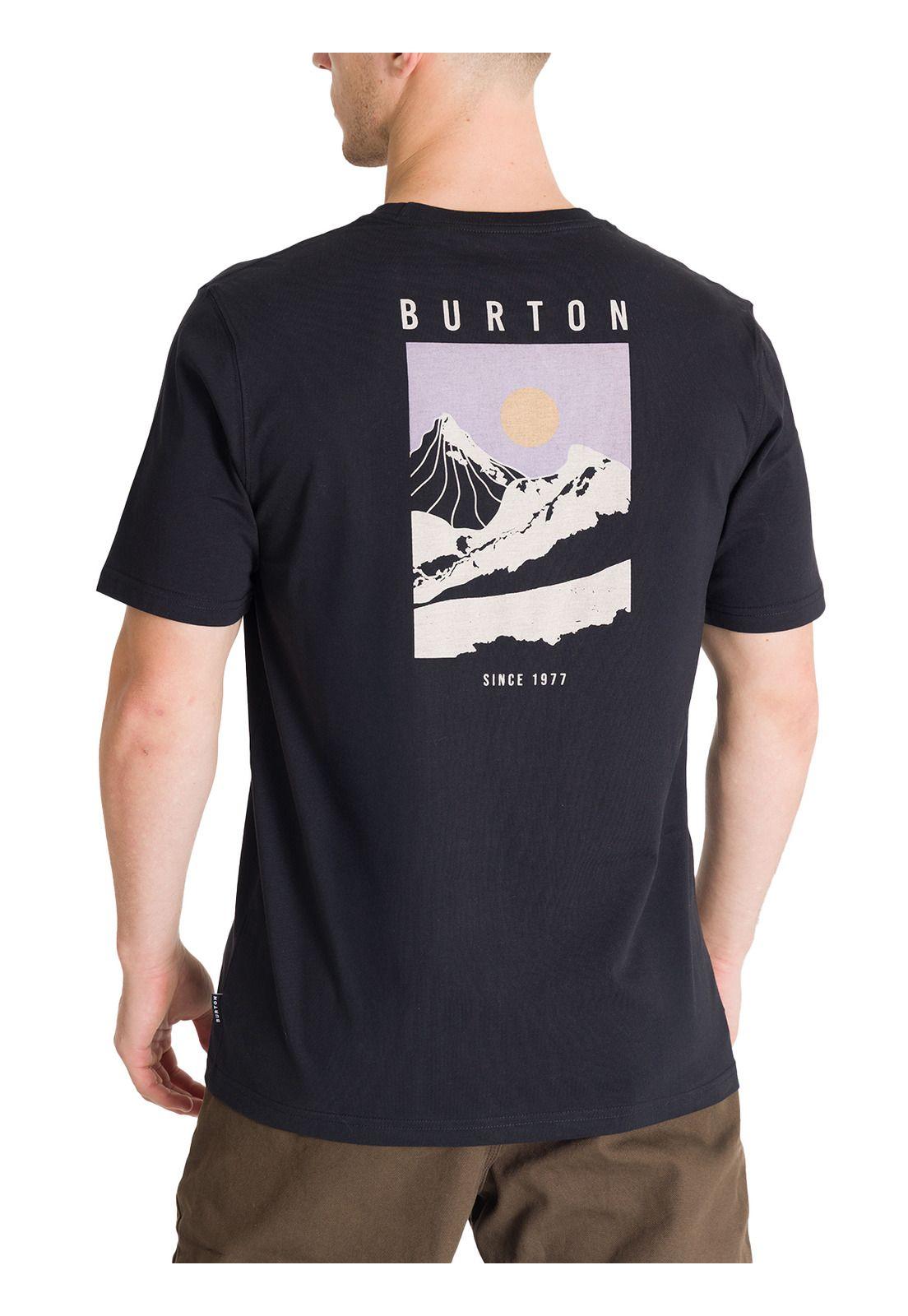 Polera Manga Corta Hombre Japow Negra Burton-3