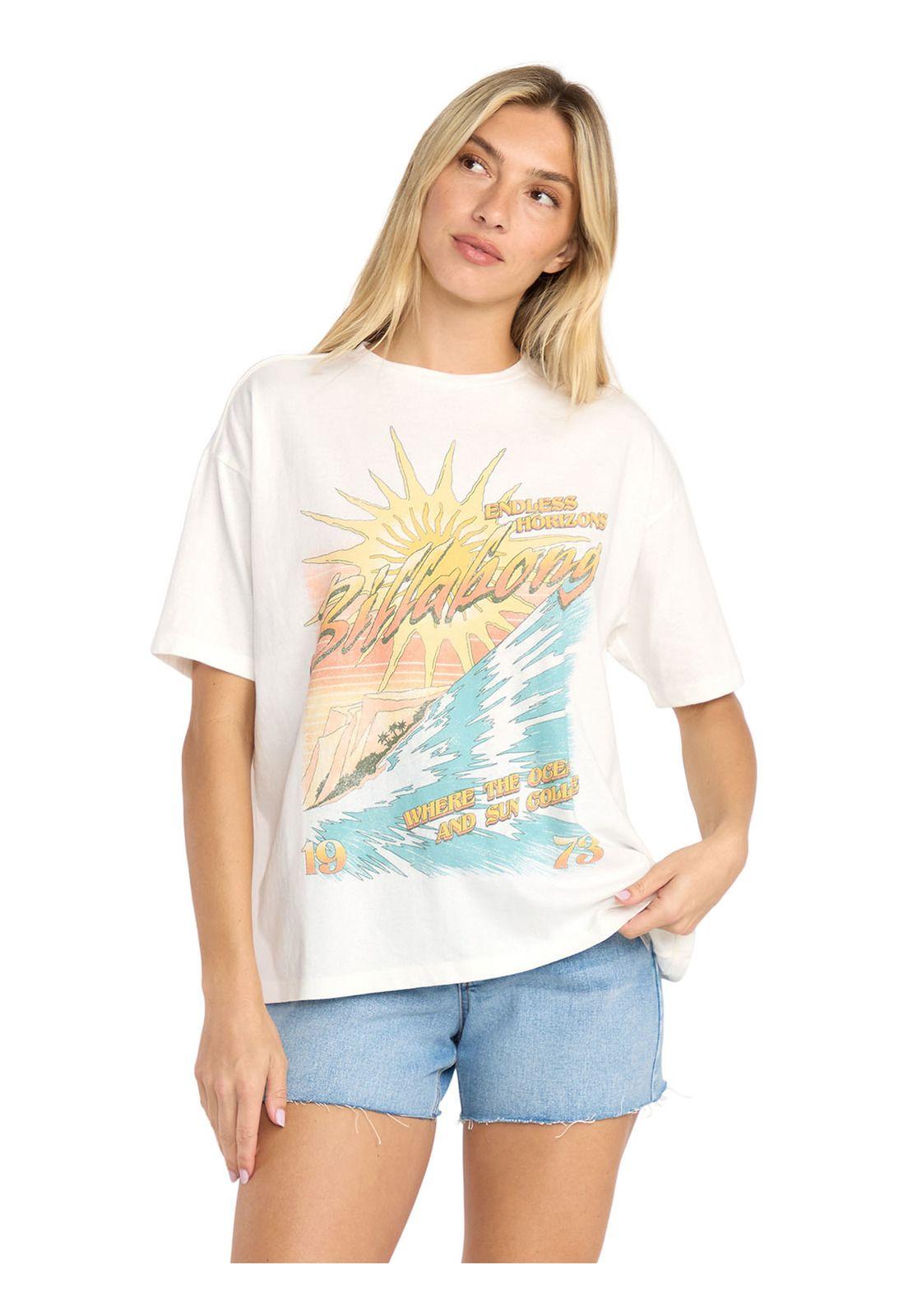 Polera m/c Mujer Where suns collide Blanco-0