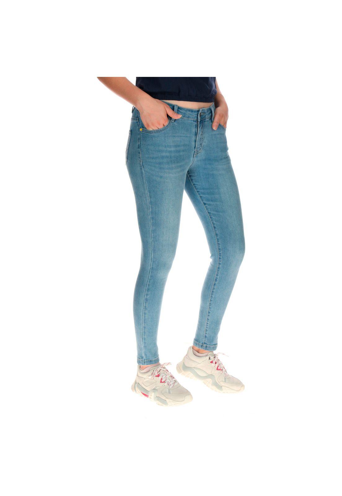 Jeans Mujer Symbol Skinny Celeste-4
