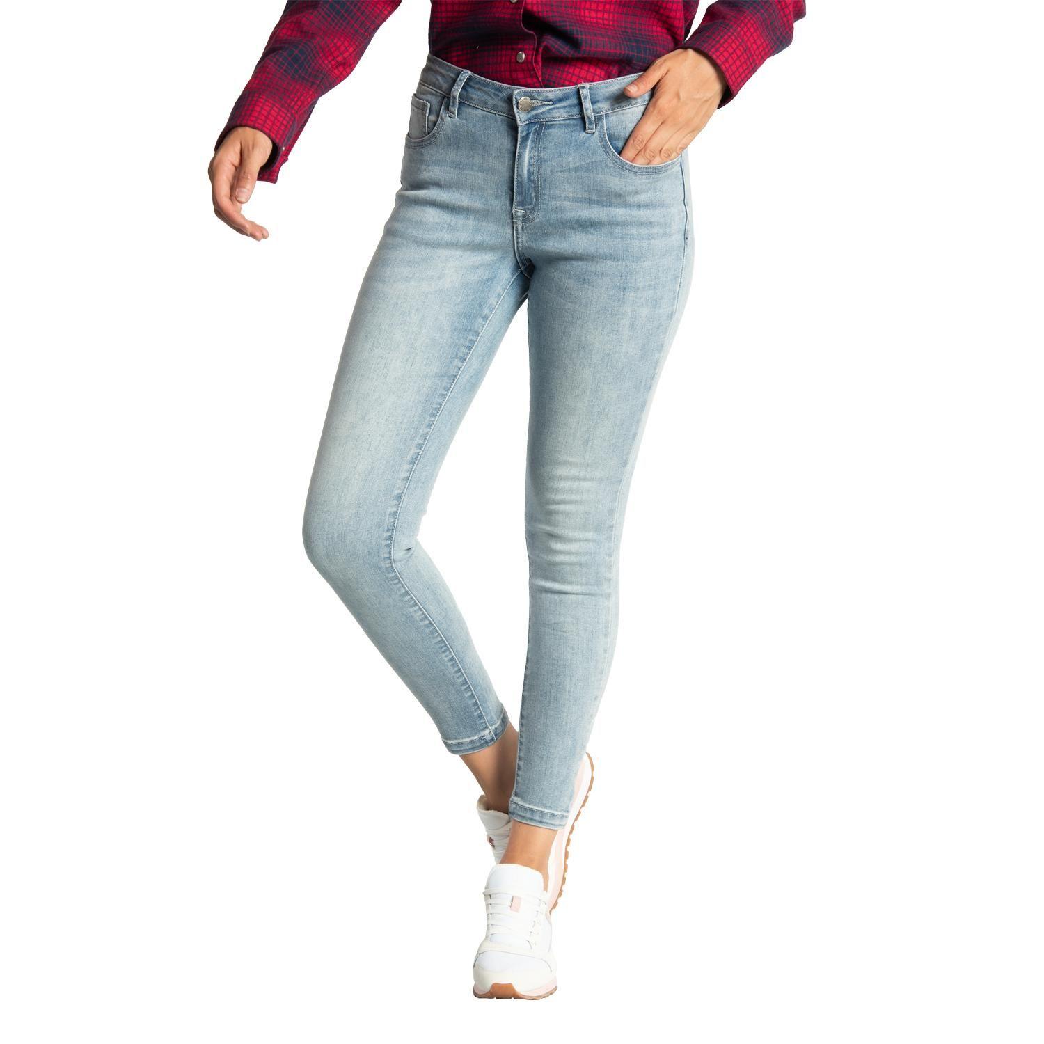 Jeans Mujer Symbol Skinny Celeste-0