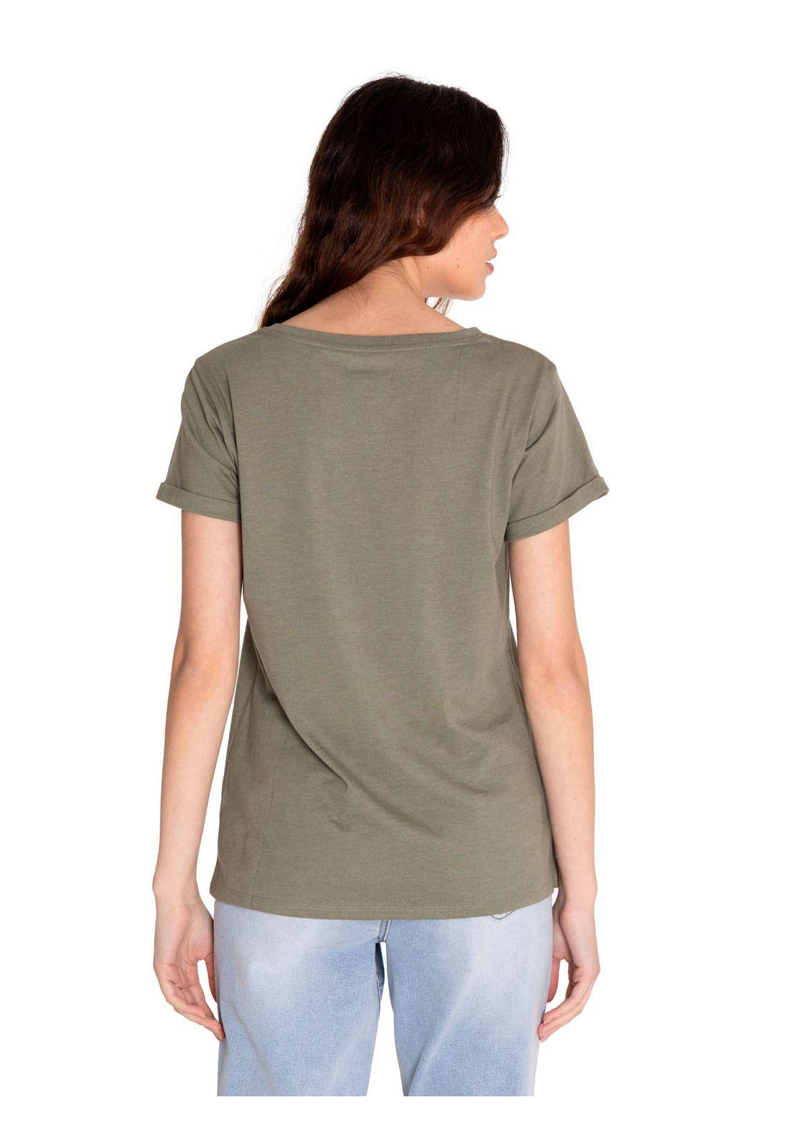 Polera Manga Corta Mujer Novelty Pocket Tee 1 Verde-3