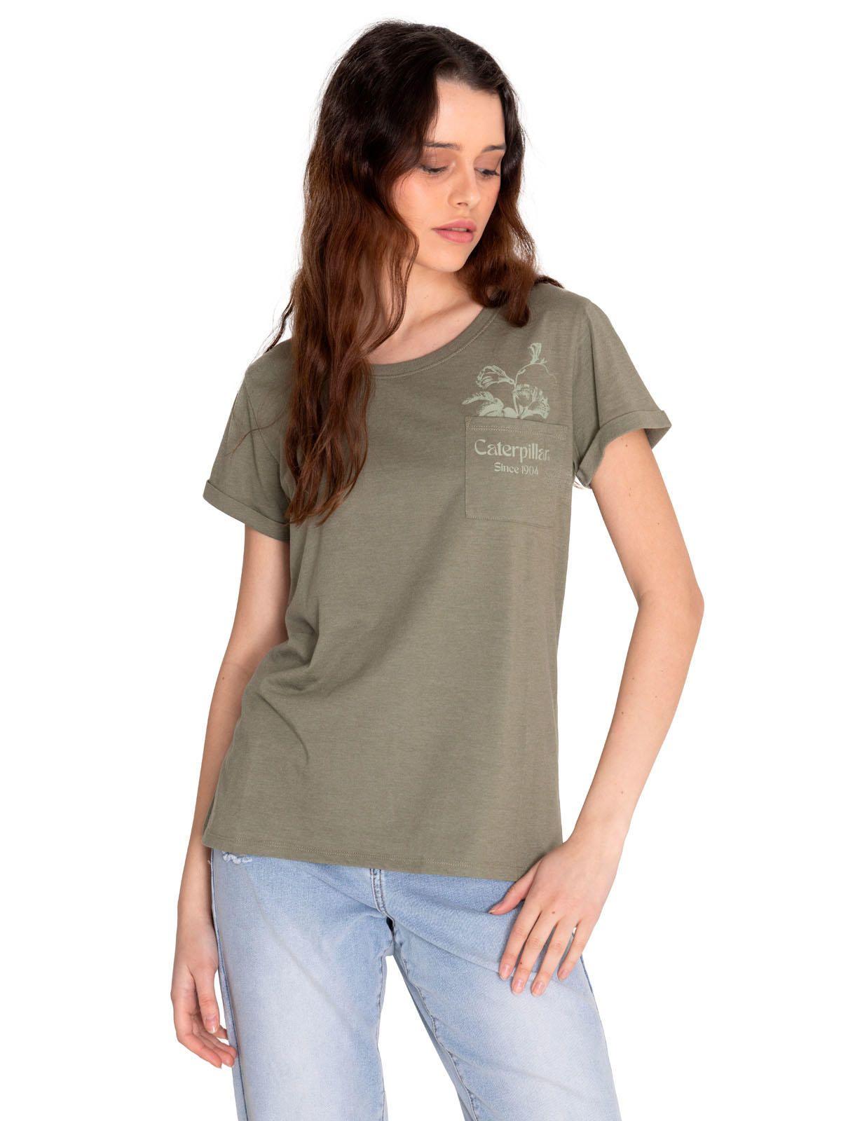 Polera Manga Corta Mujer Novelty Pocket Tee 1 Verde-0